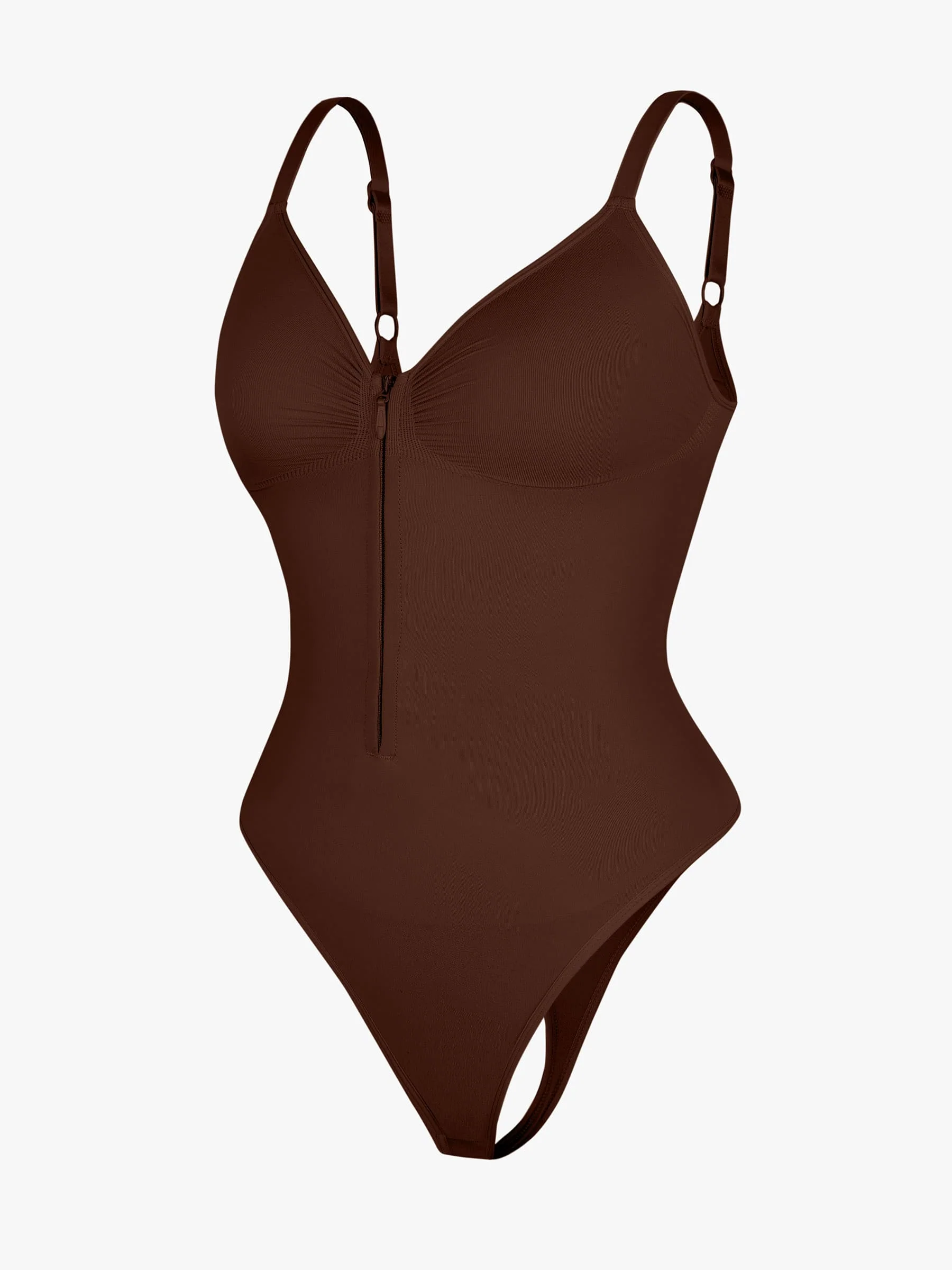Feelingirl Tummy Control Seamless Zipper Shaping Bodysuit - Image 10
