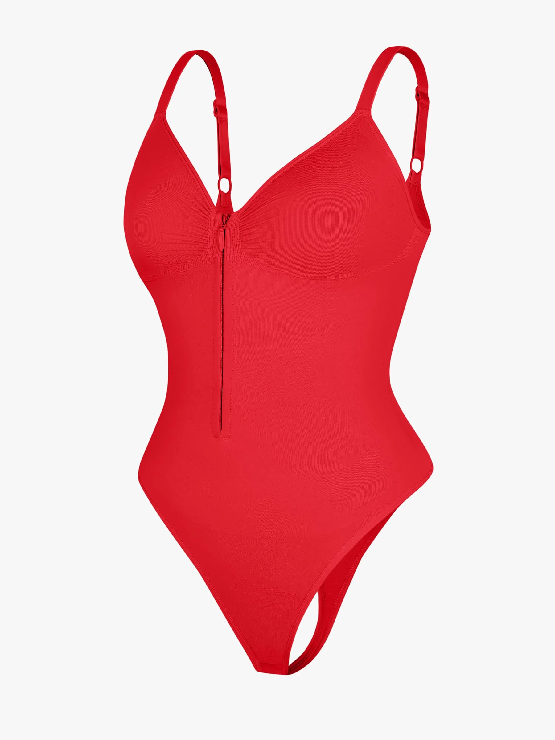 Feelingirl Tummy Control Seamless Zipper Shaping Bodysuit - Image 44