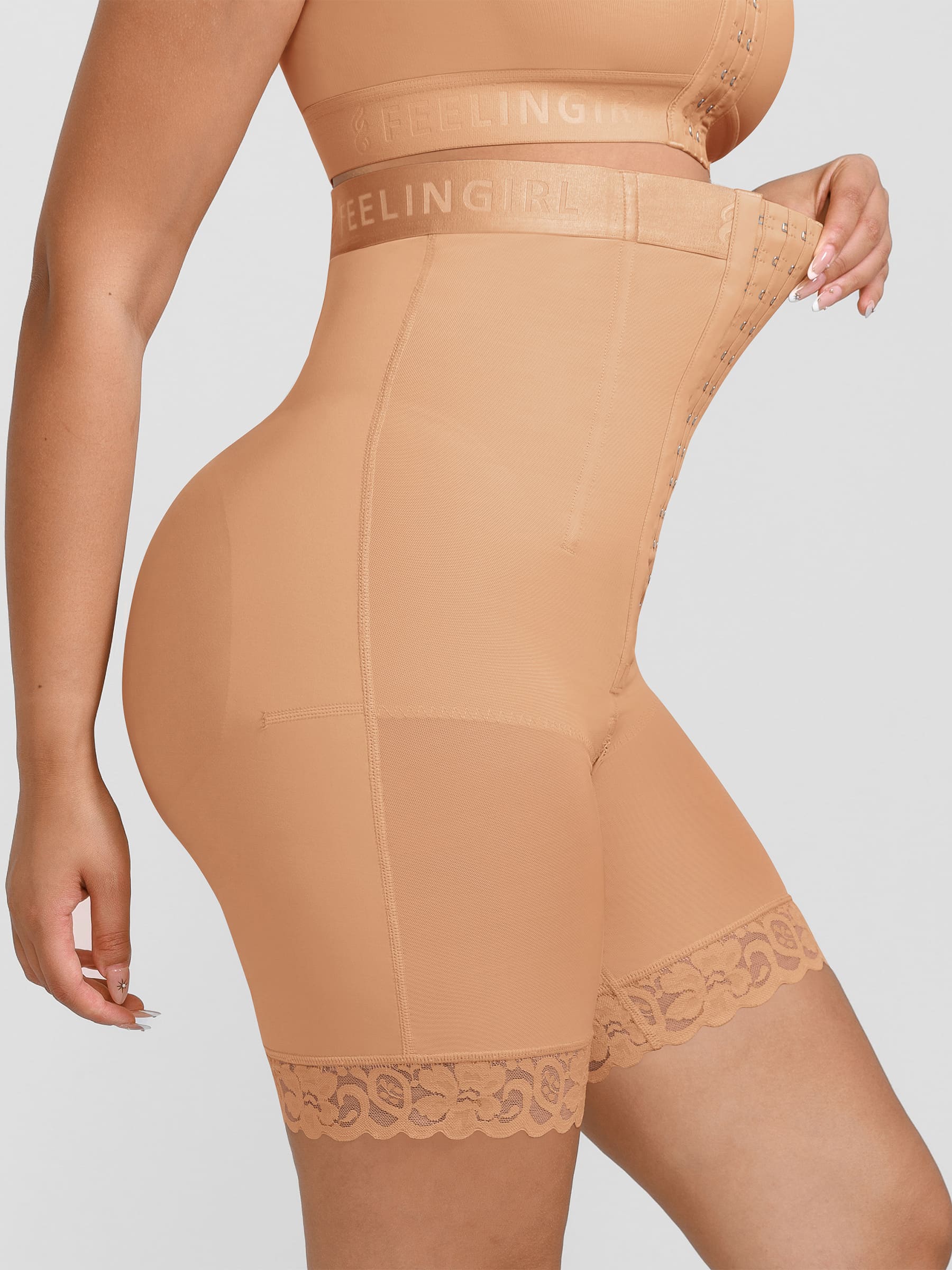 Feelingirl Steel-Boned High-Waist Shaper - Image 4