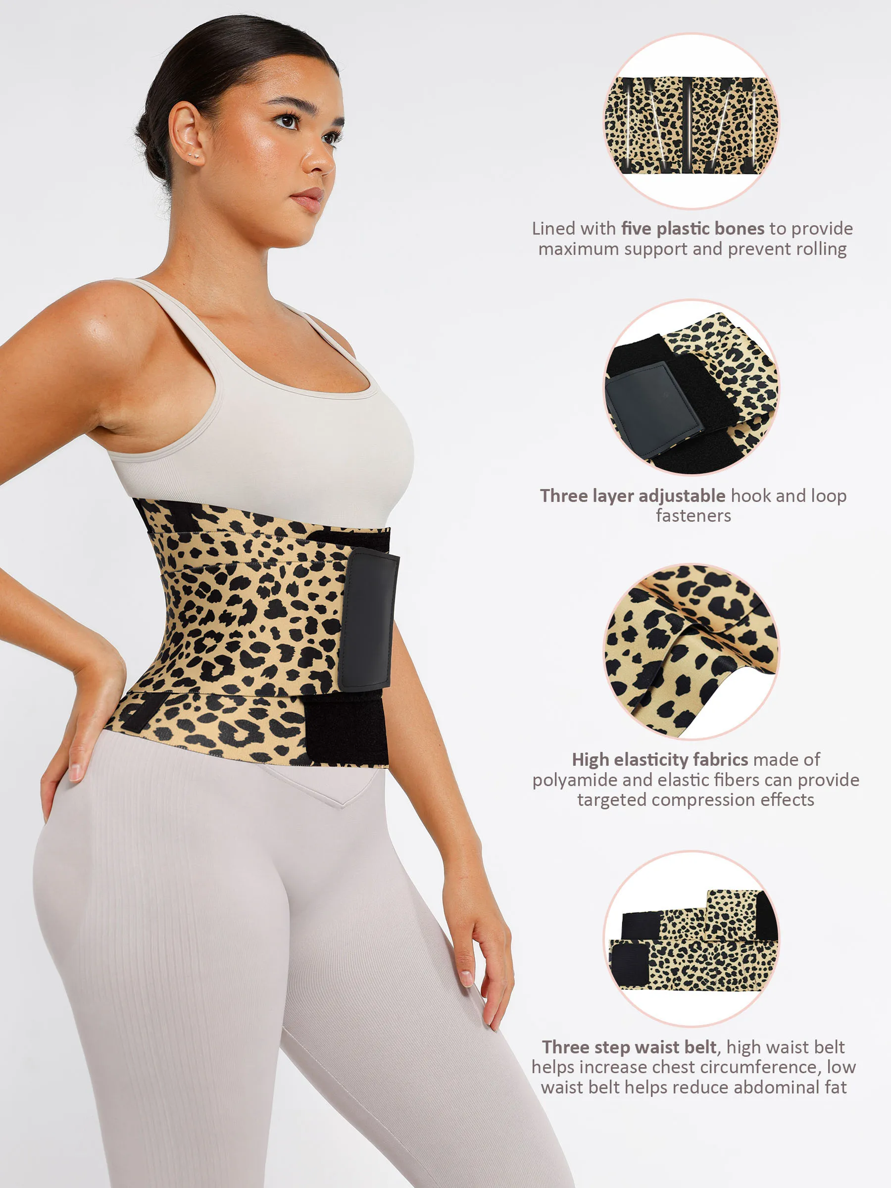 Feelingirl Triple Wrap Tummy Control Waist Trainer Belt - Image 16