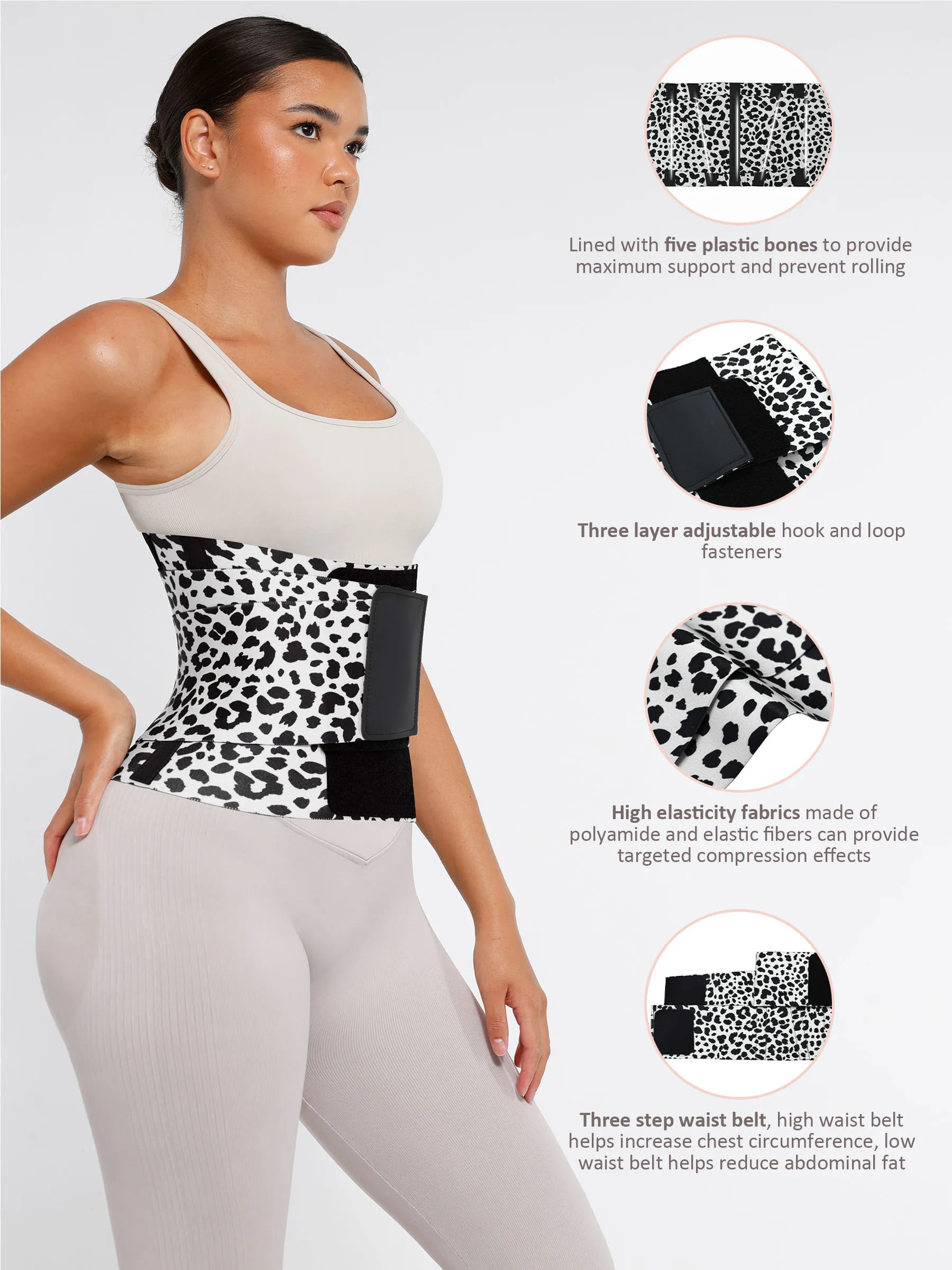 Feelingirl Triple Wrap Tummy Control Waist Trainer Belt - Image 34