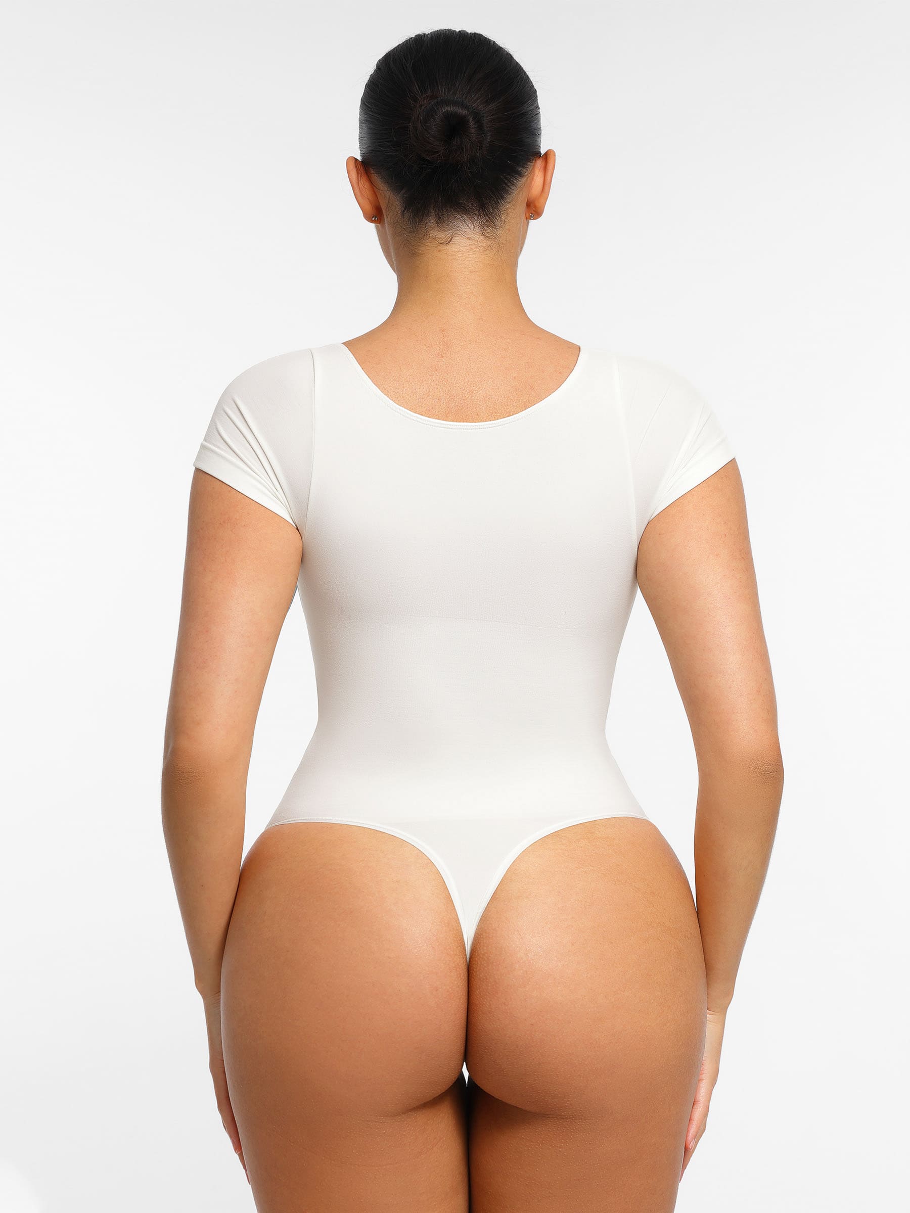 Feelingirl Tummy Control Seamless Short-Sleeve Bodysuit - Image 22