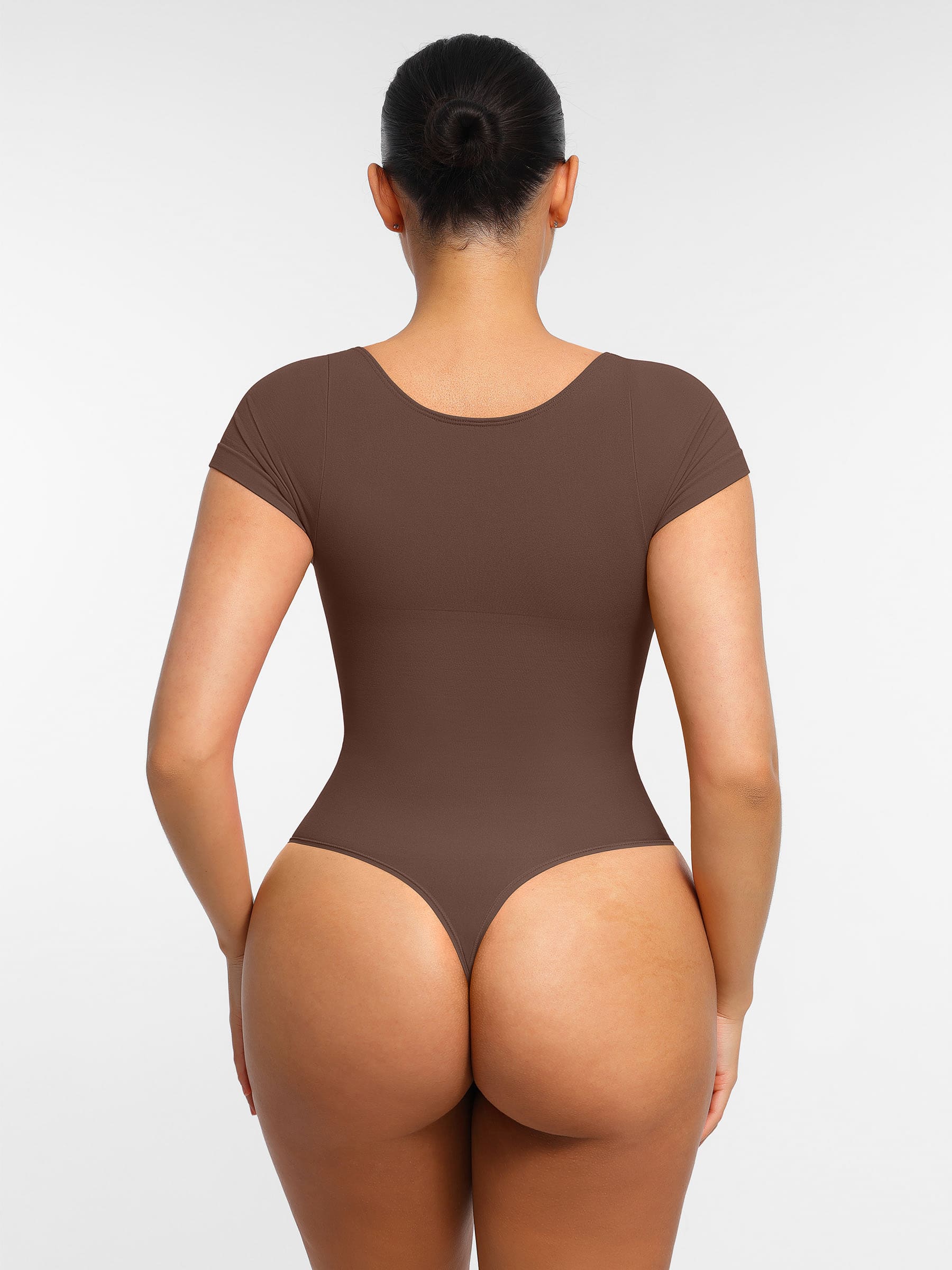 Feelingirl Tummy Control Seamless Short-Sleeve Bodysuit - Image 34