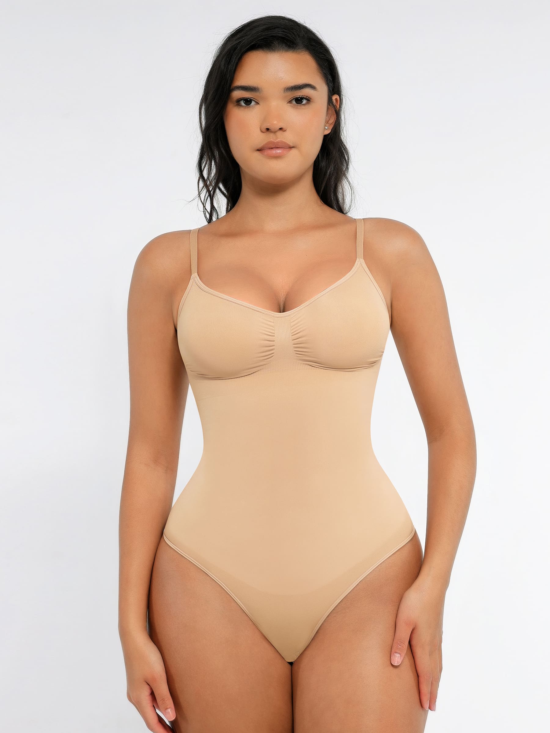 Feelingirl Tummy Control Seamless Thong Bodysuit - Image 103