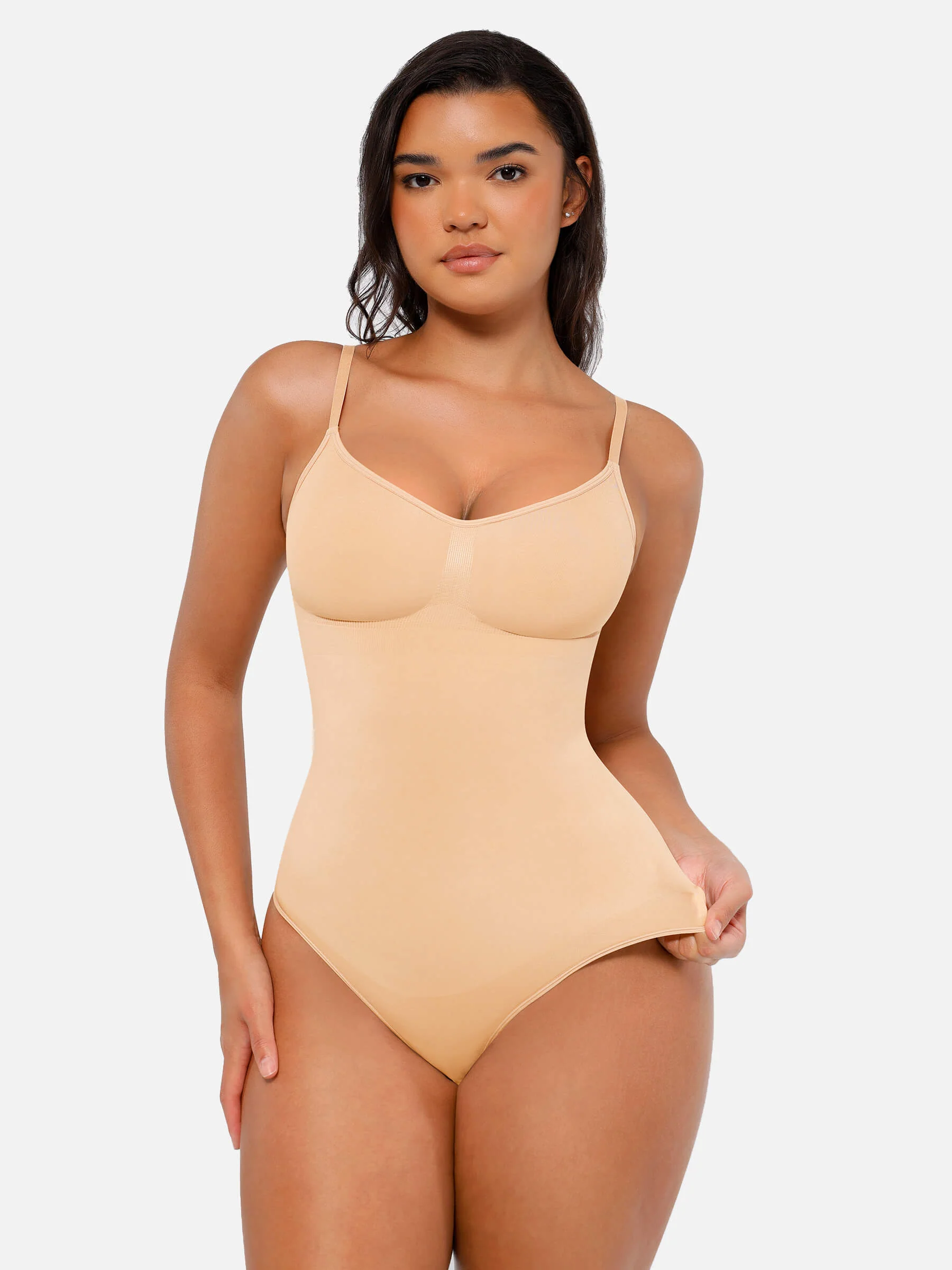 Feelingirl Tummy Control Seamless Thong Bodysuit - Image 23