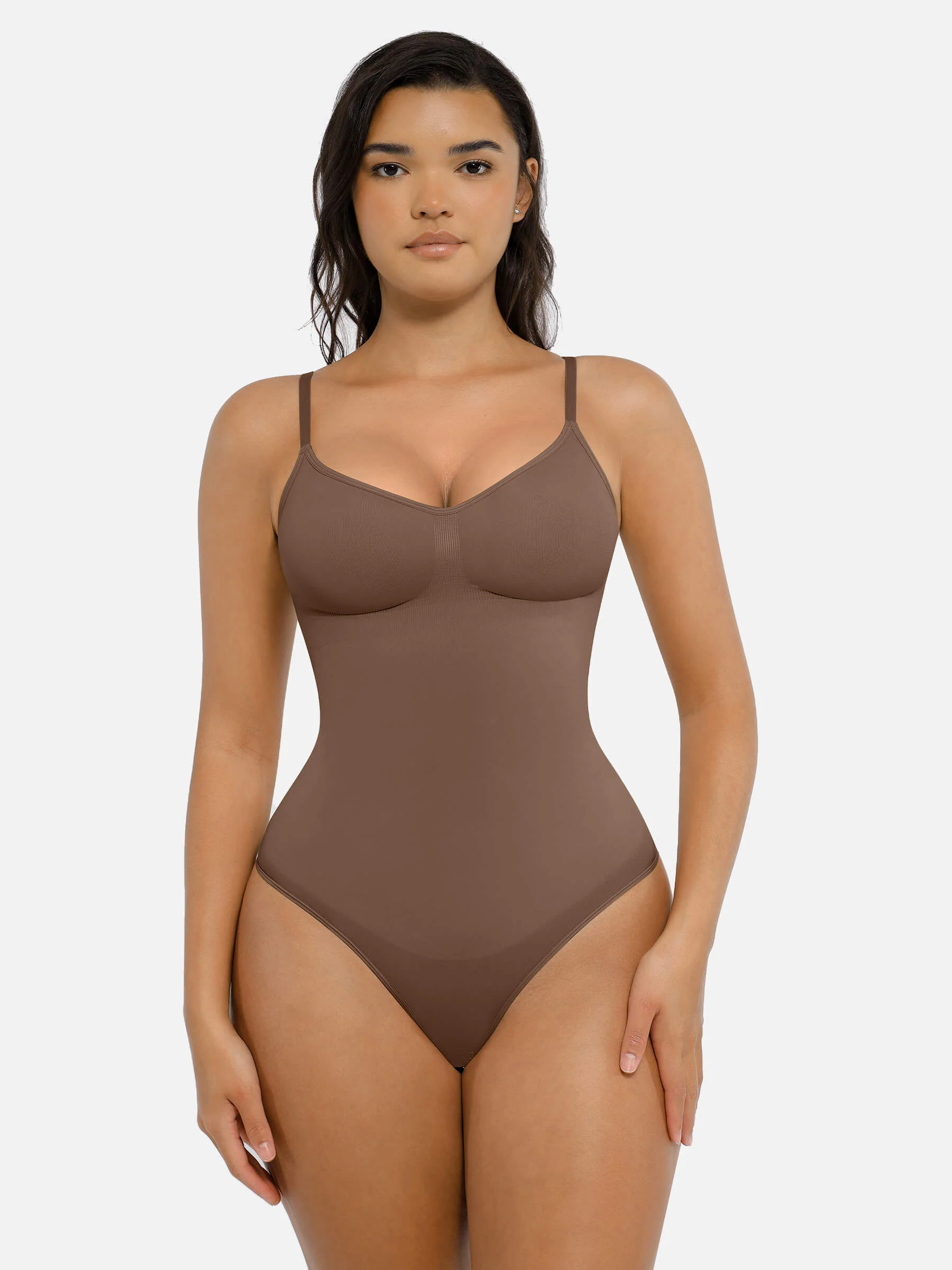 Feelingirl Tummy Control Seamless Thong Bodysuit - Image 28