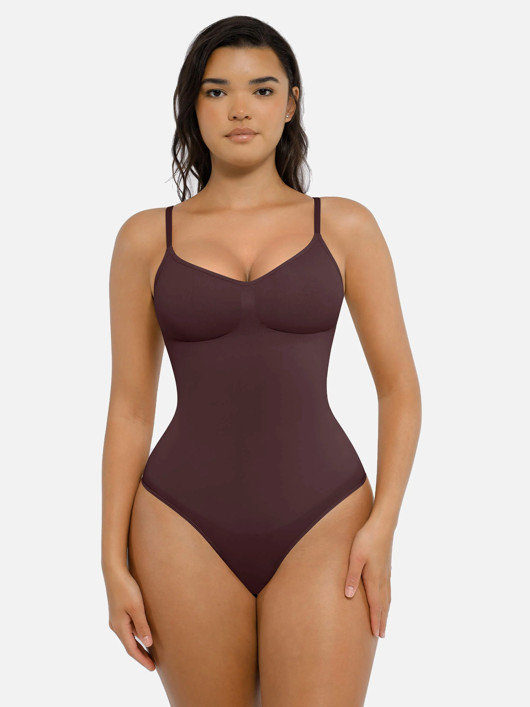 Feelingirl Tummy Control Seamless Thong Bodysuit - Image 36