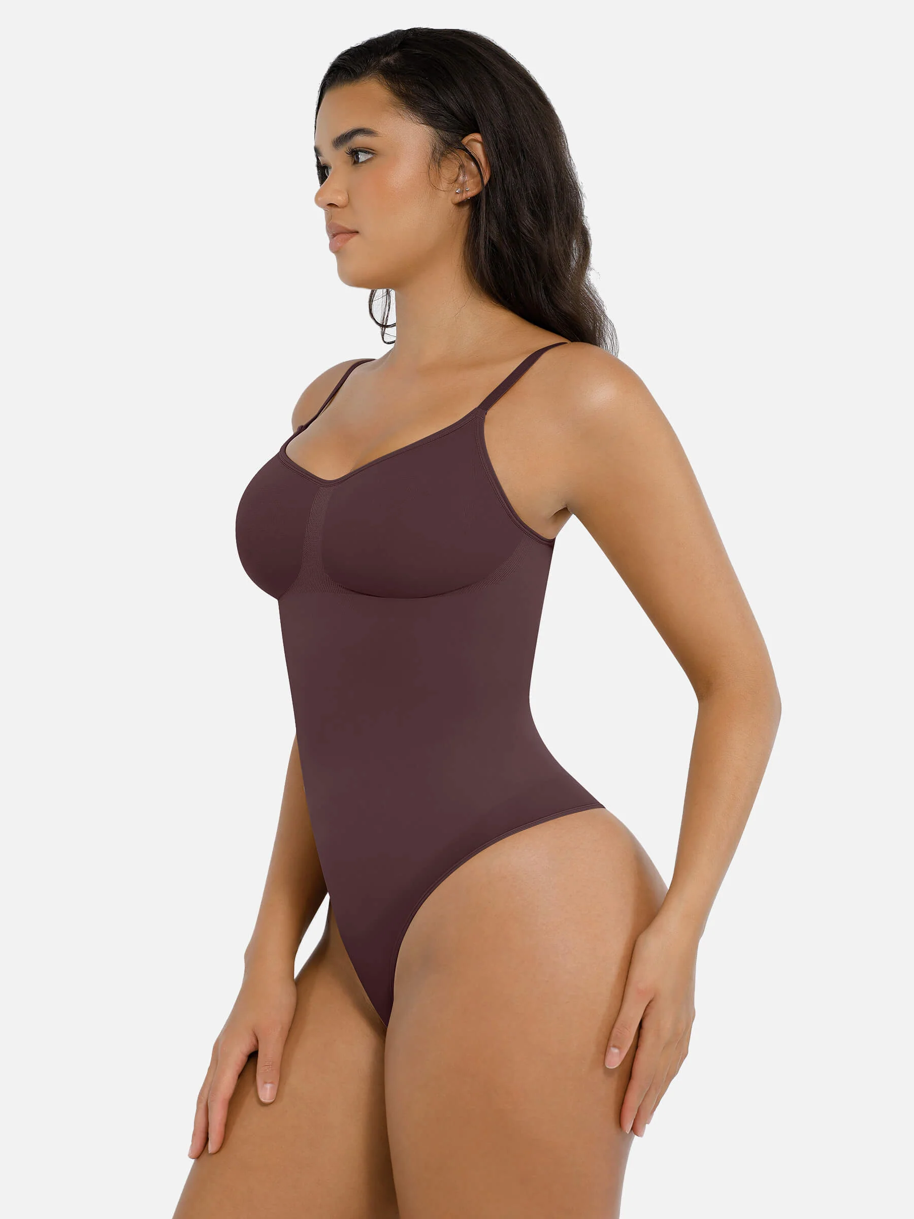 Feelingirl Tummy Control Seamless Thong Bodysuit - Image 37