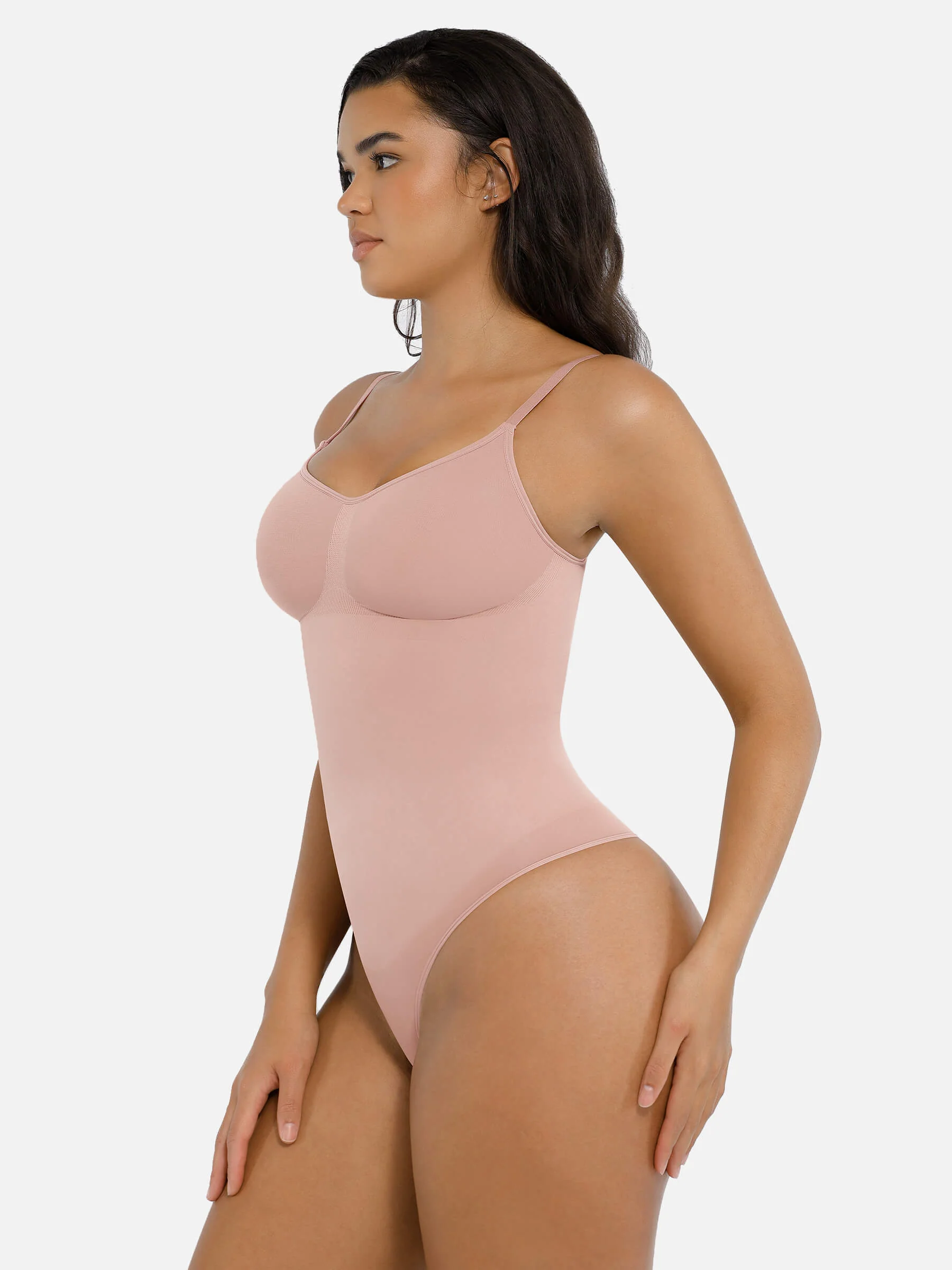 Feelingirl Tummy Control Seamless Thong Bodysuit - Image 52