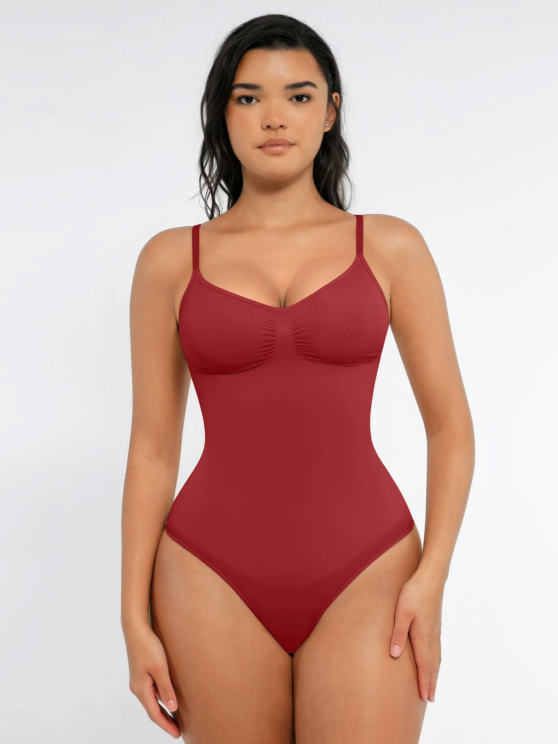 Feelingirl Tummy Control Seamless Thong Bodysuit - Image 97