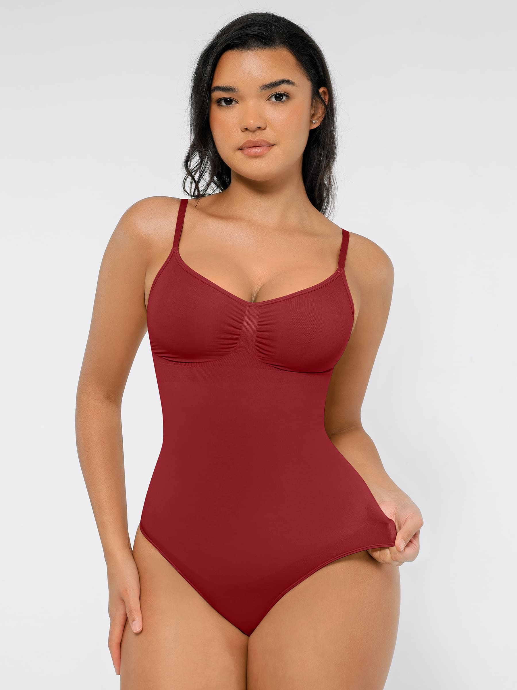 Feelingirl Tummy Control Seamless Thong Bodysuit - Image 98