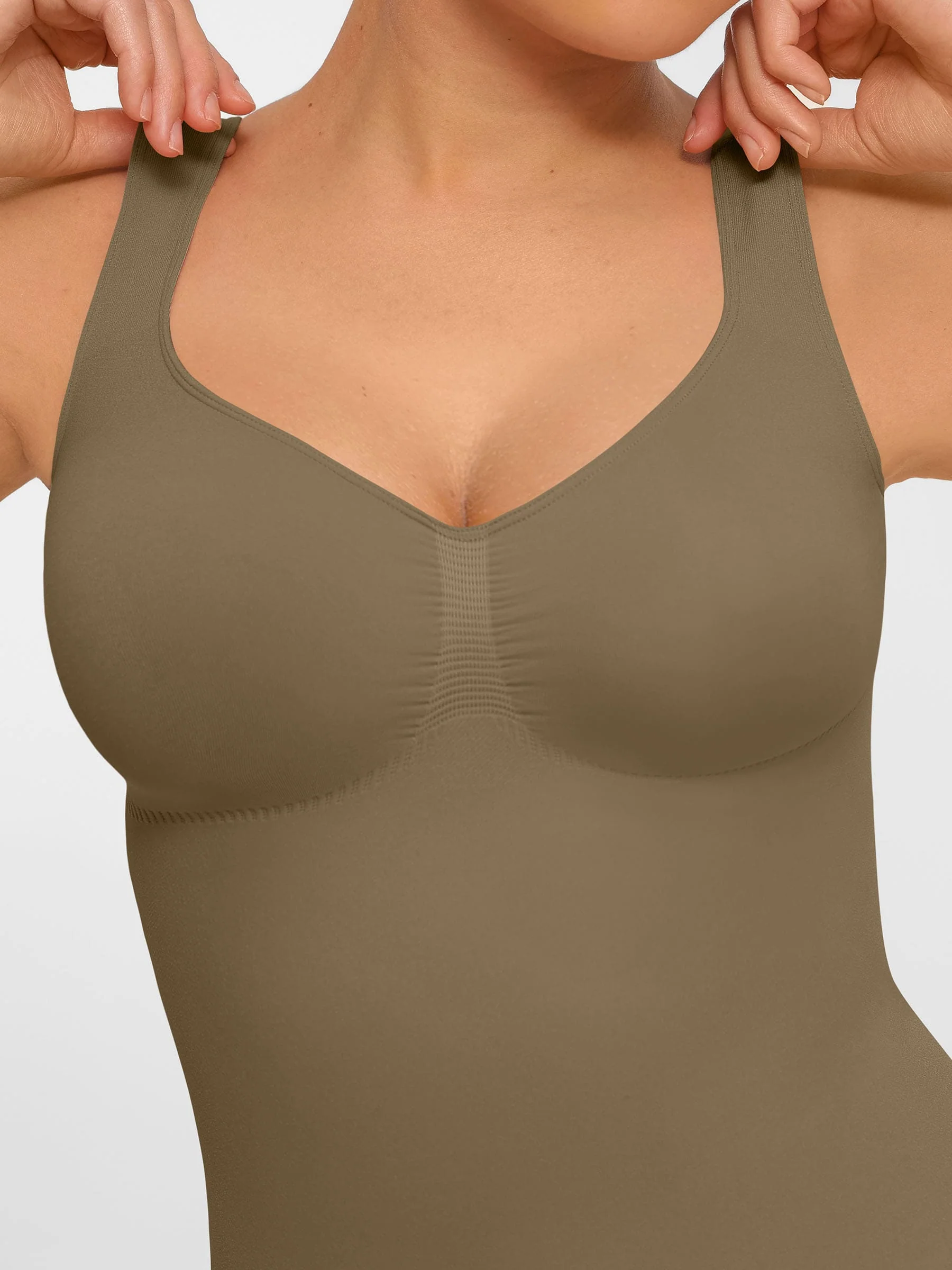 Feelingirl Tummy Control Seamless Wide Strap Bodysuit - Image 18