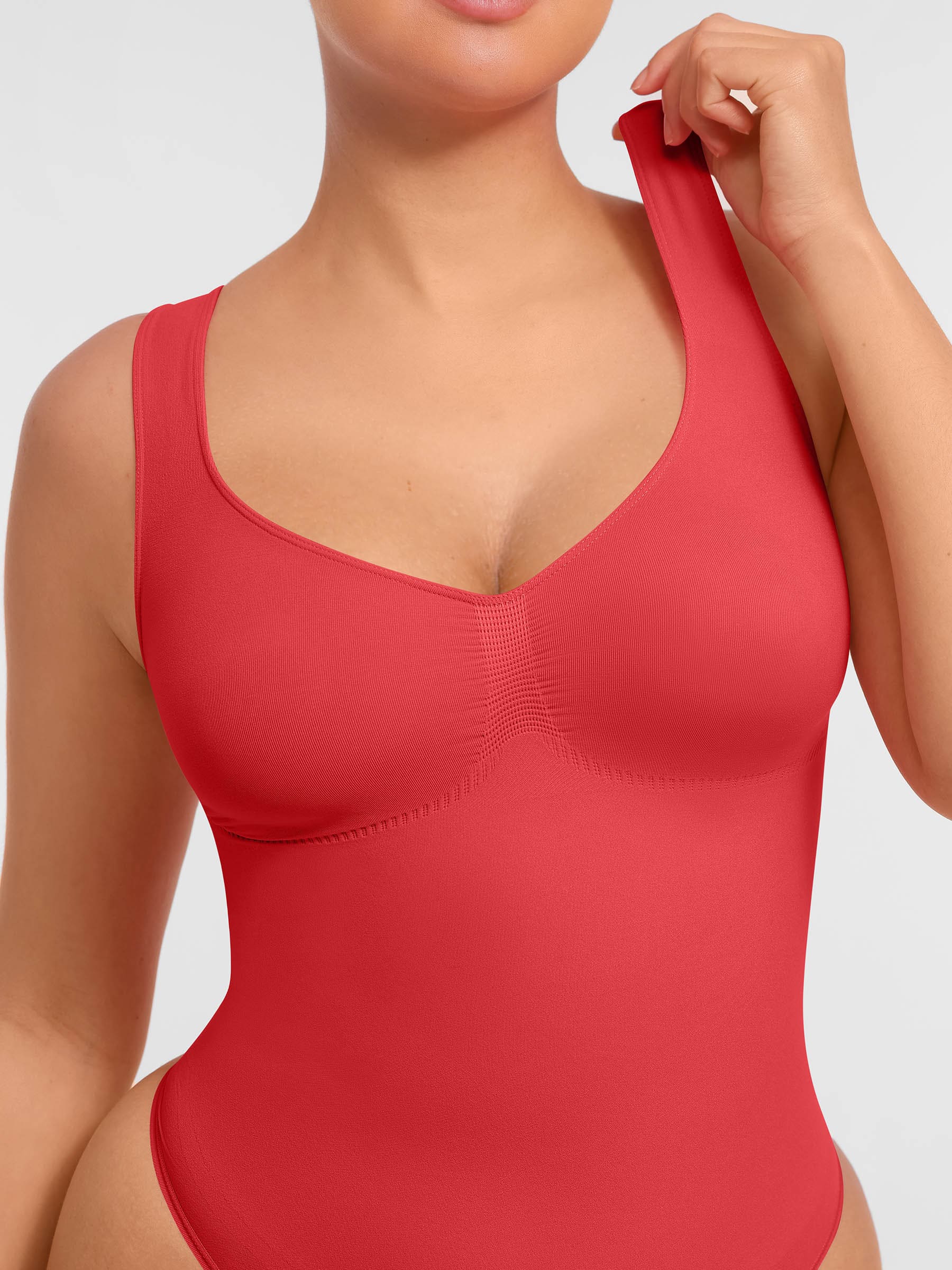 Feelingirl Tummy Control Seamless Wide Strap Bodysuit - Image 24
