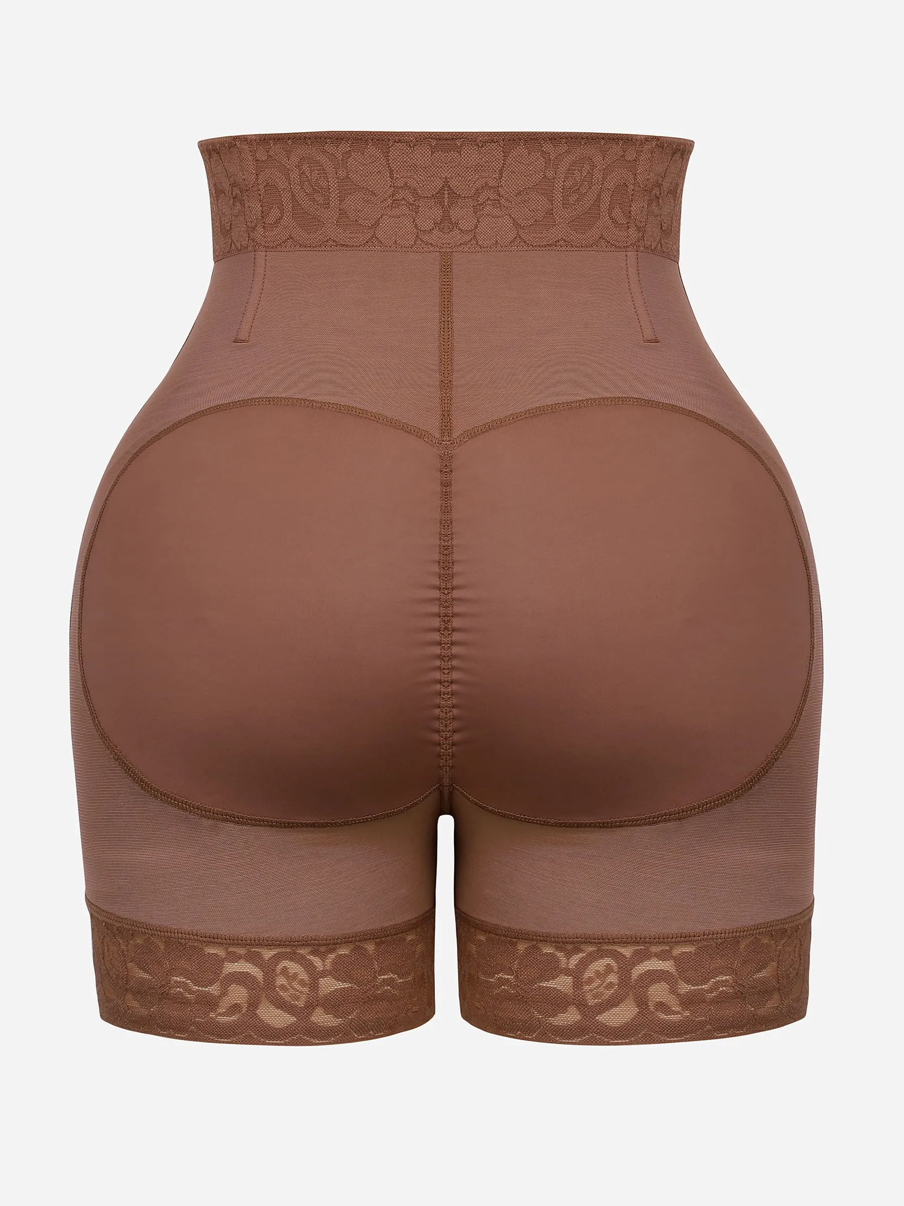 Feelingirl Tummy Control Shaping Shorts Butt Lifter with Clasps and Zipper - Image 50