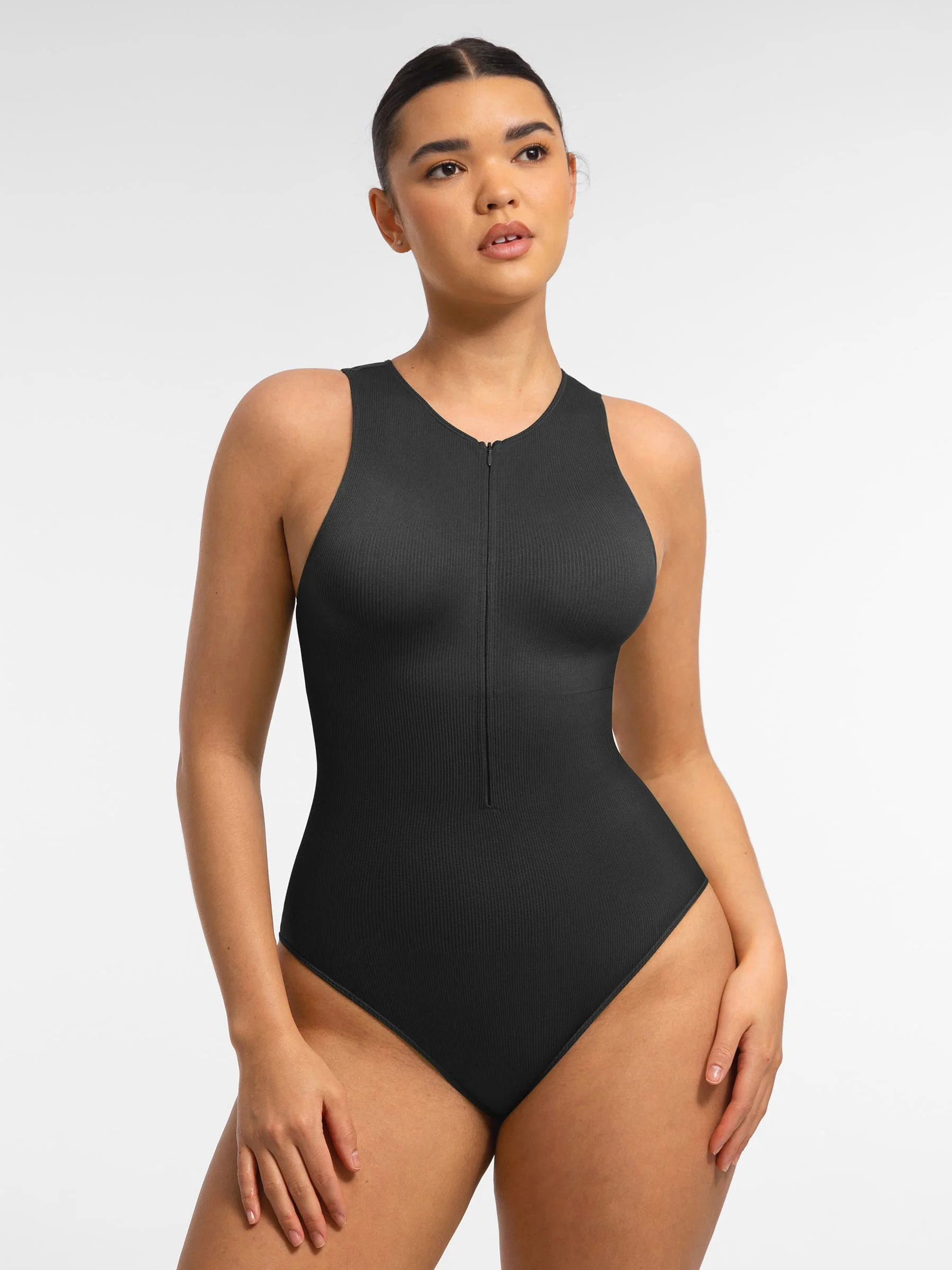 Feelingirl Seamless Tummy Control Invisible Zipper Shaping Bodysuit - Image 18