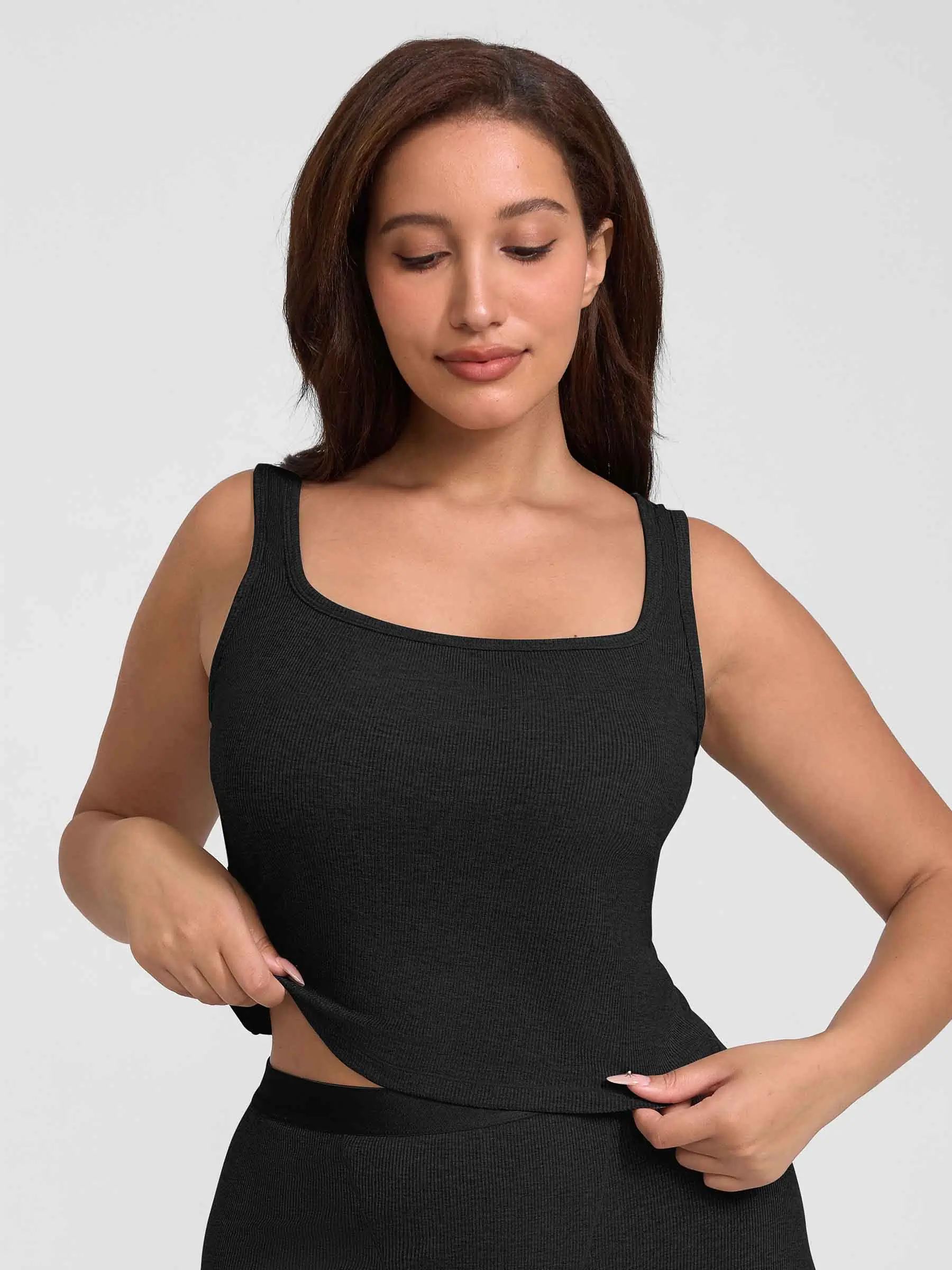 Feelingirl Breathable Ribbed Sleeveless Tank Top - Image 22
