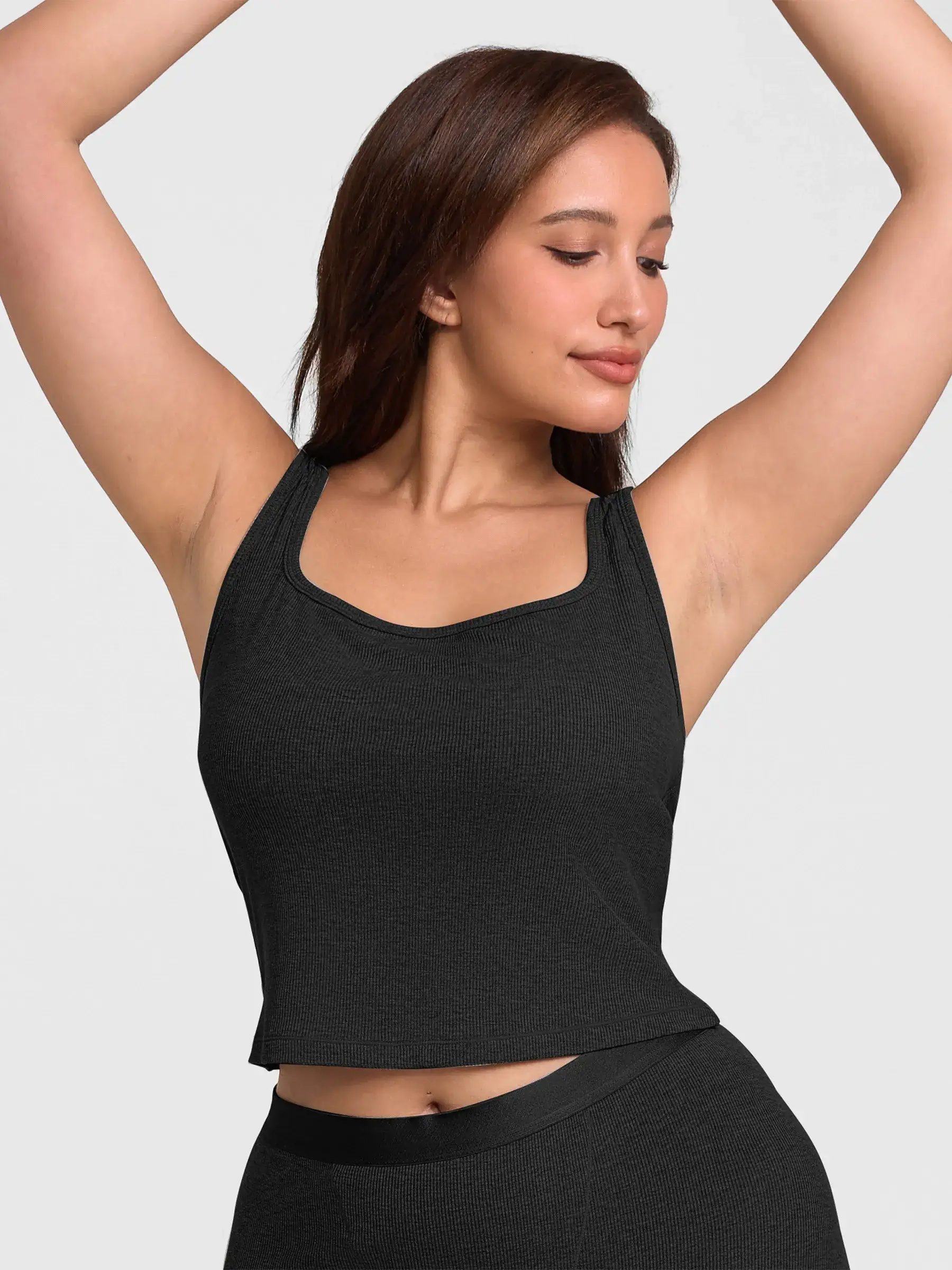 Feelingirl Breathable Ribbed Sleeveless Tank Top - Image 24