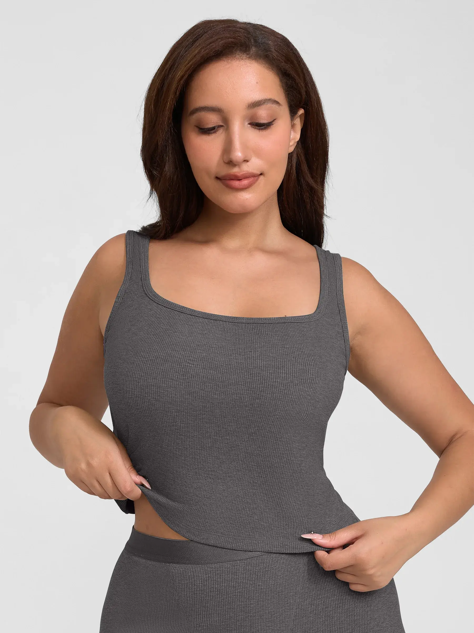 Feelingirl Breathable Ribbed Sleeveless Tank Top - Image 28