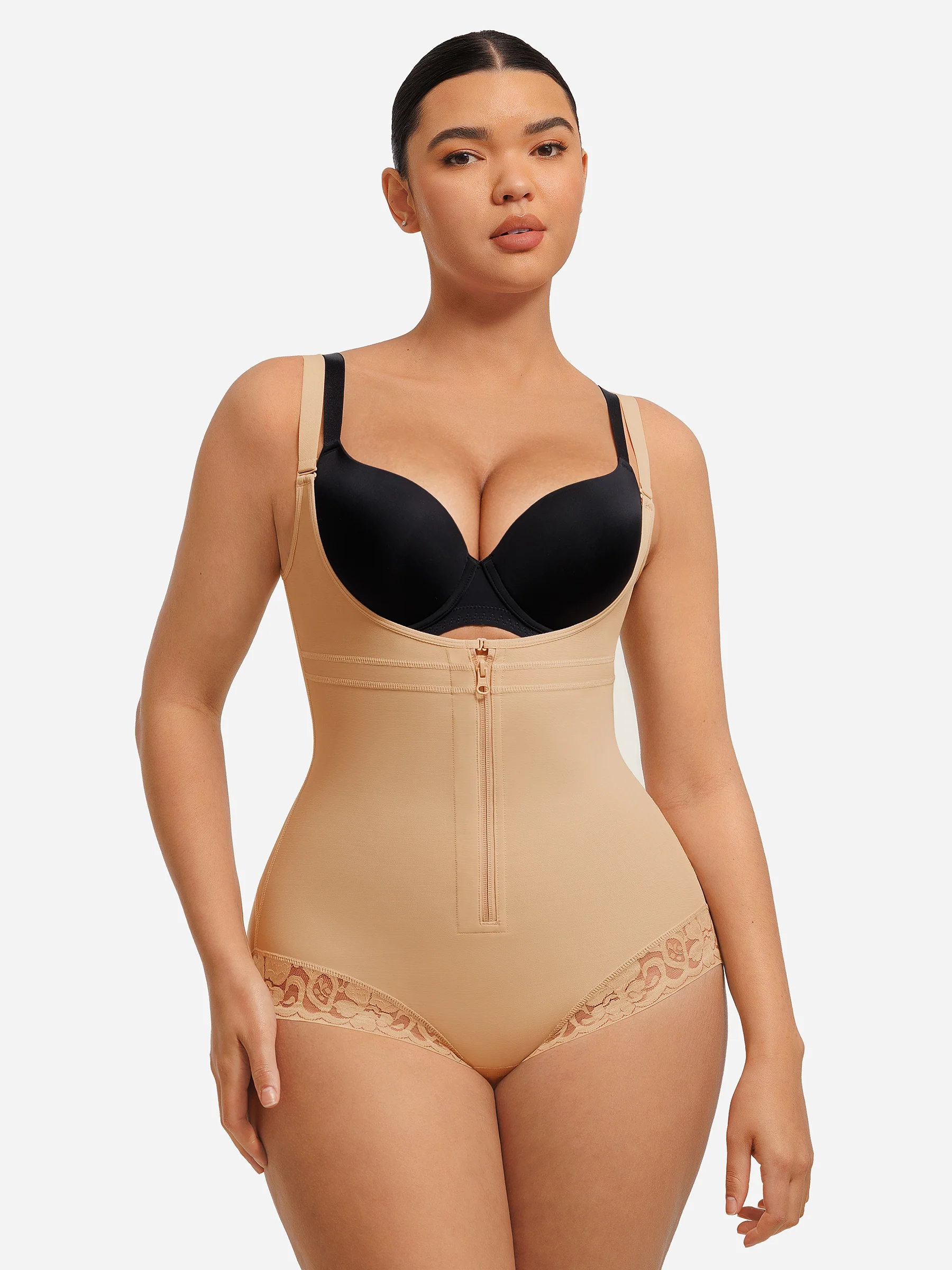Feelingirl U-Plunge Front Adjustable Zipper Shapewear - Image 14