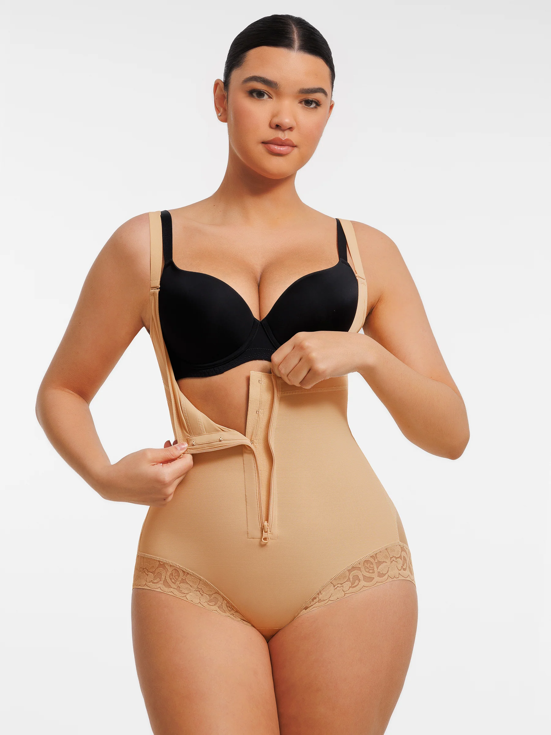 Feelingirl U-Plunge Front Adjustable Zipper Shapewear - Image 15