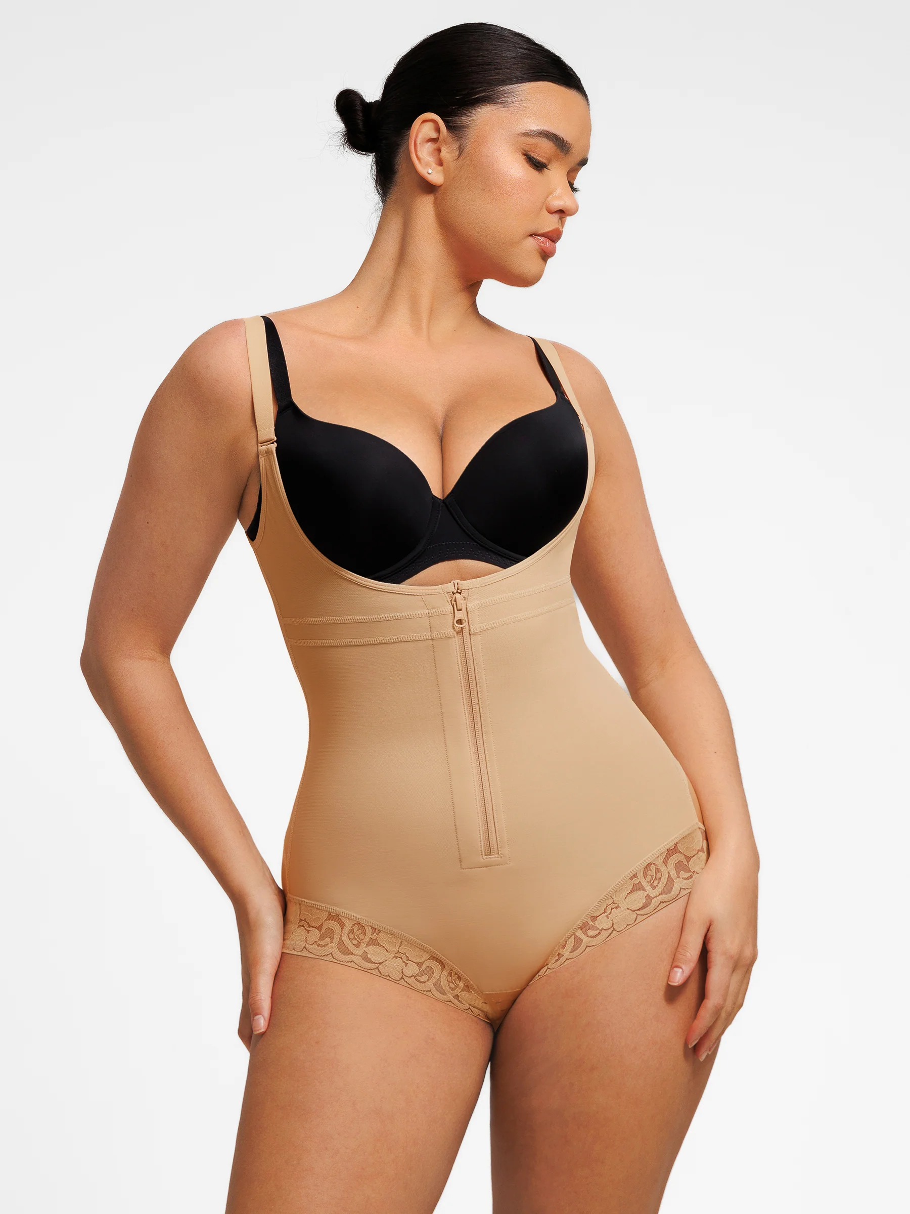 Feelingirl U-Plunge Front Adjustable Zipper Shapewear - Image 16