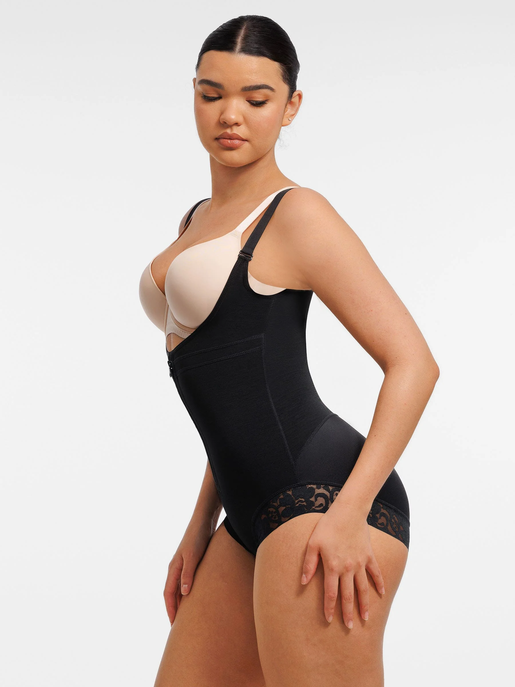 Feelingirl U-Plunge Front Adjustable Zipper Shapewear - Image 9