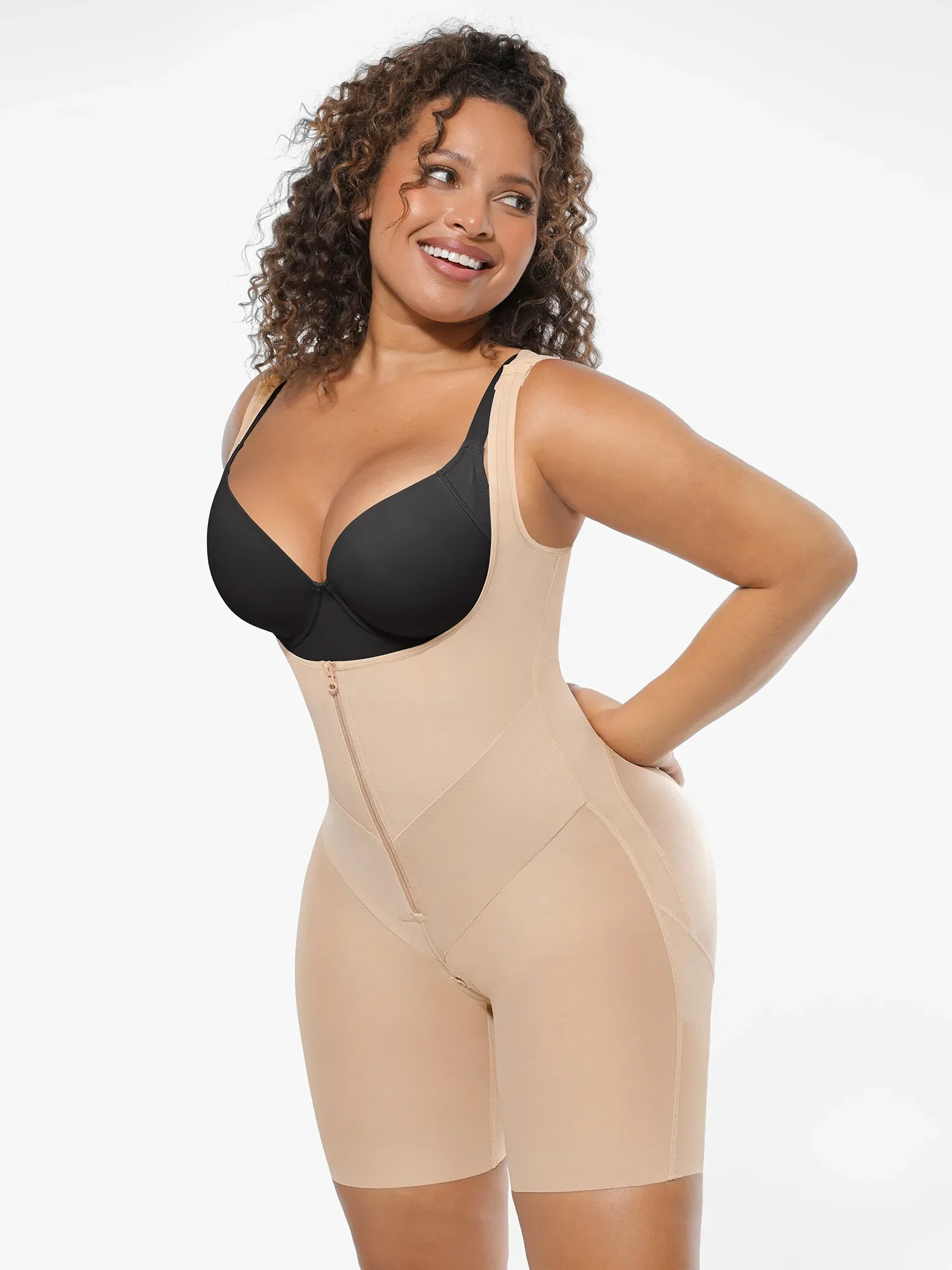 Feelingirl U-Shaped Shaping Lift Bodysuit & Unlined Soft Bra Bundle - Image 17