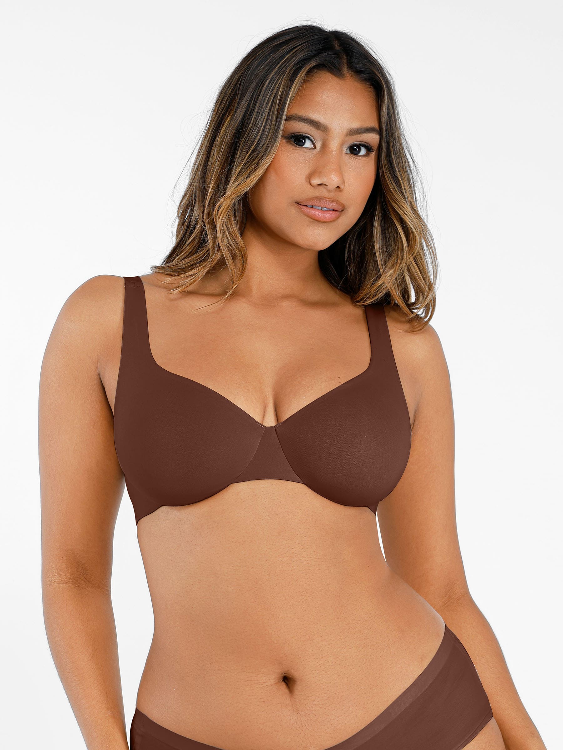 Feelingirl Underwire Adjustable Deep V-neck Bra - Image 20