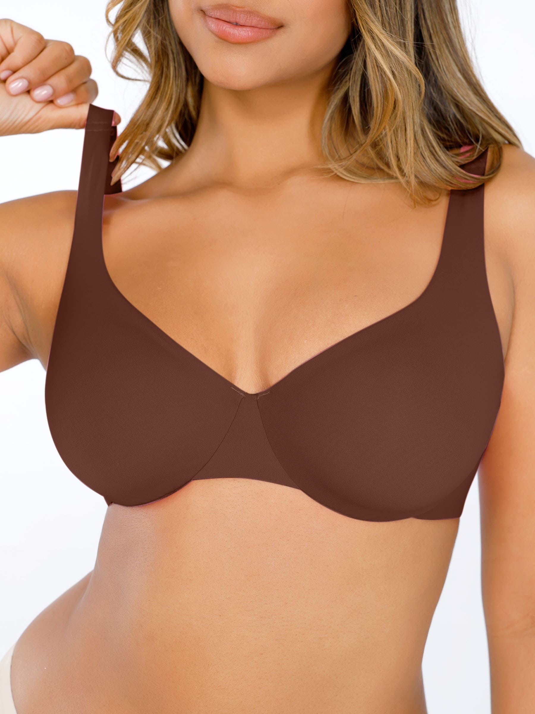 Feelingirl Underwire Adjustable Deep V-neck Bra - Image 23