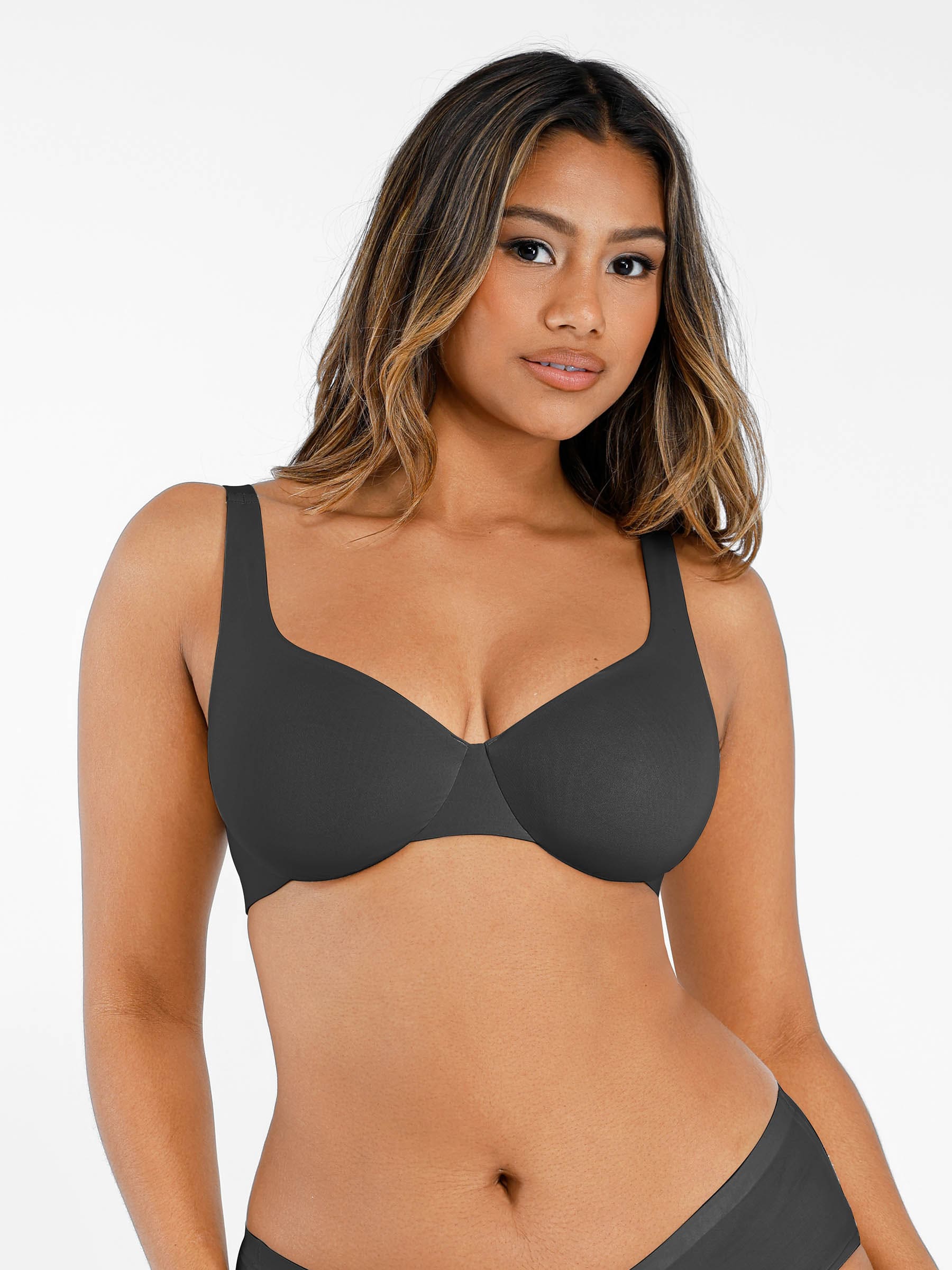Feelingirl Underwire Adjustable Deep V-neck Bra - Image 29