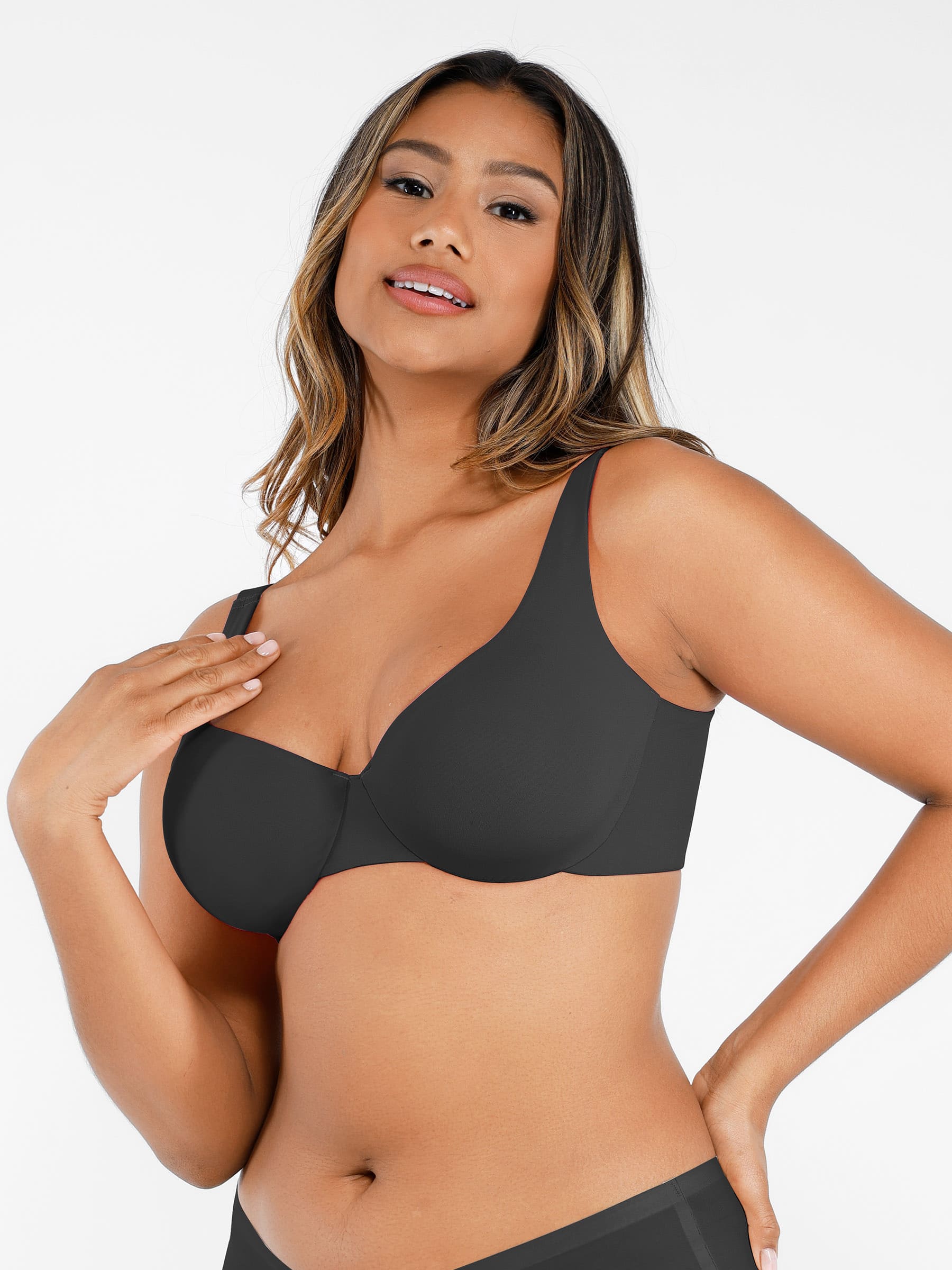 Feelingirl Underwire Adjustable Deep V-neck Bra - Image 31