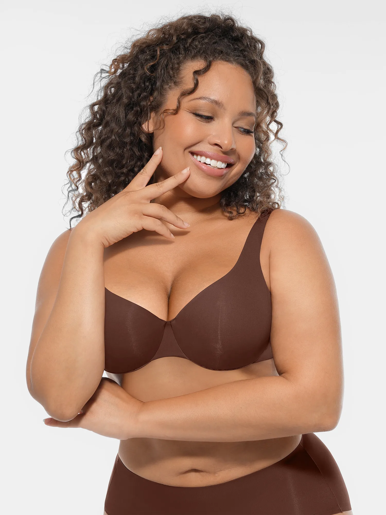 Feelingirl Unpadded Underwired Deep V-Neck Side Support Bra Bundle - Image 21