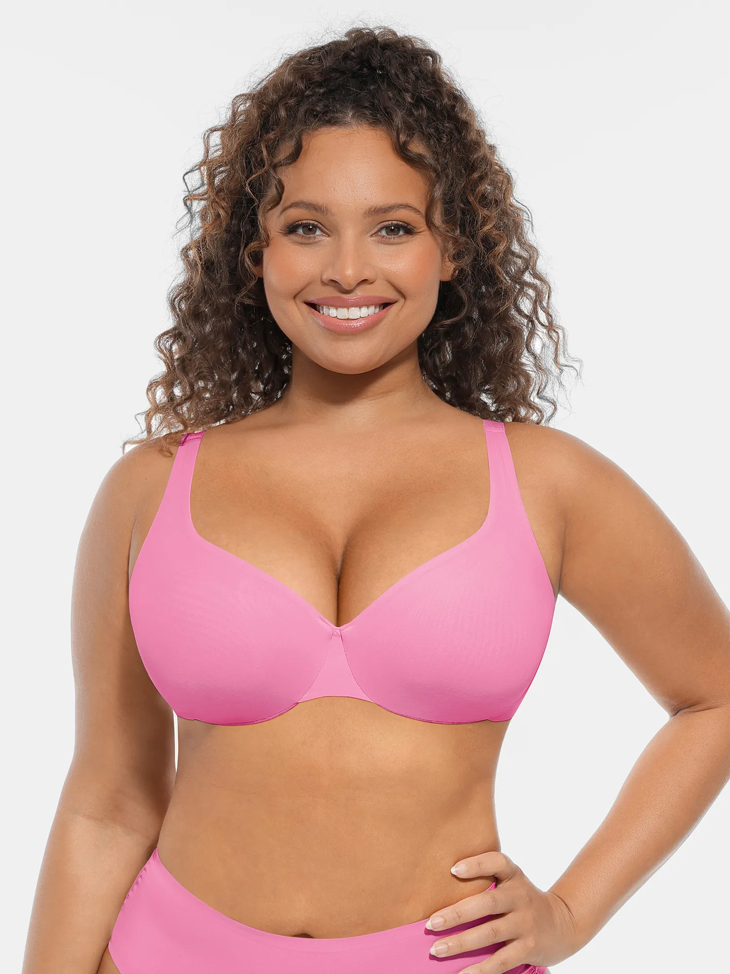 Feelingirl Unpadded Underwired Deep V-Neck Side Support Bra Bundle - Image 27