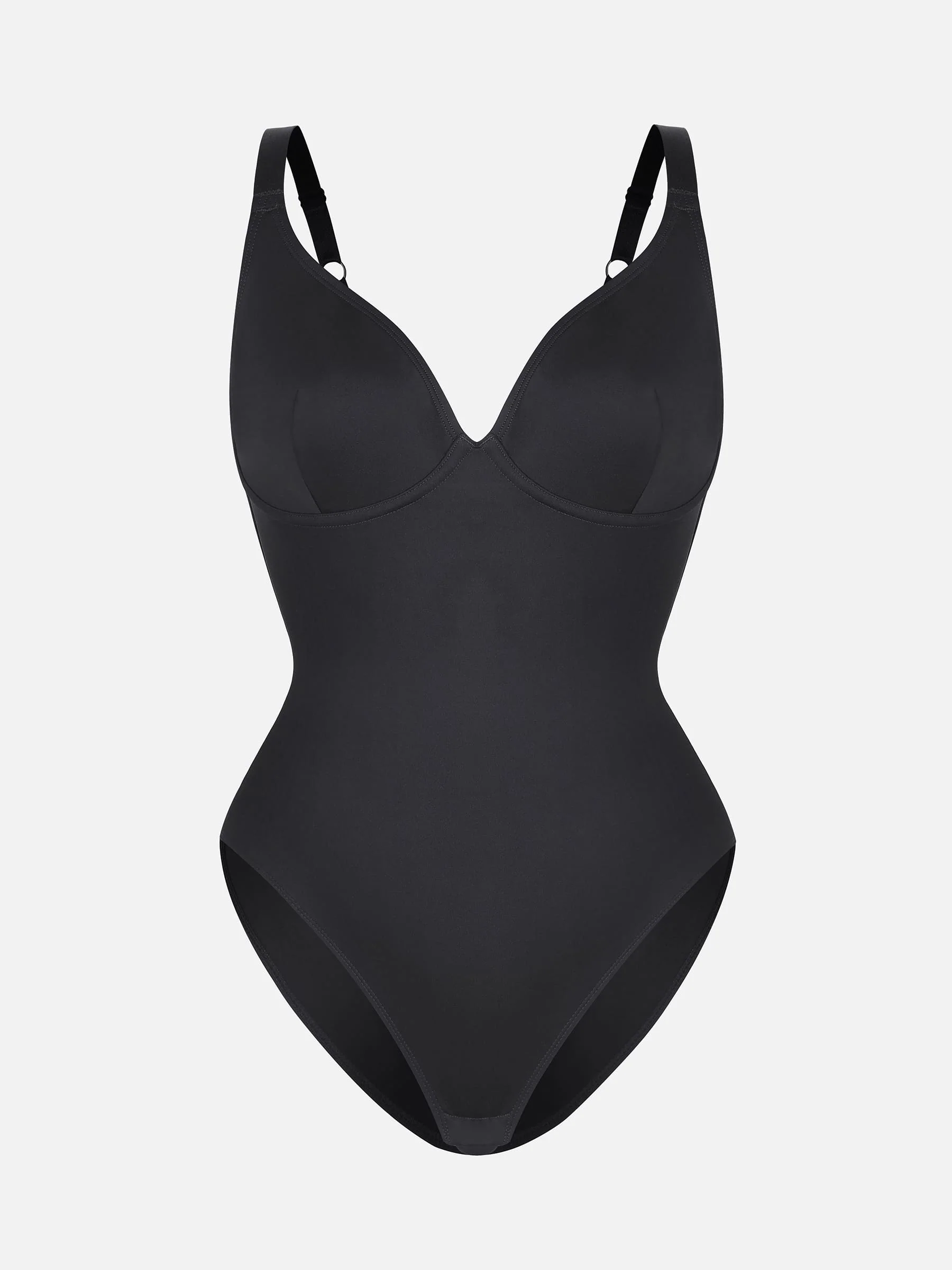 Feelingirl V Neck Tummy Control Shaping Bodysuit - Image 91