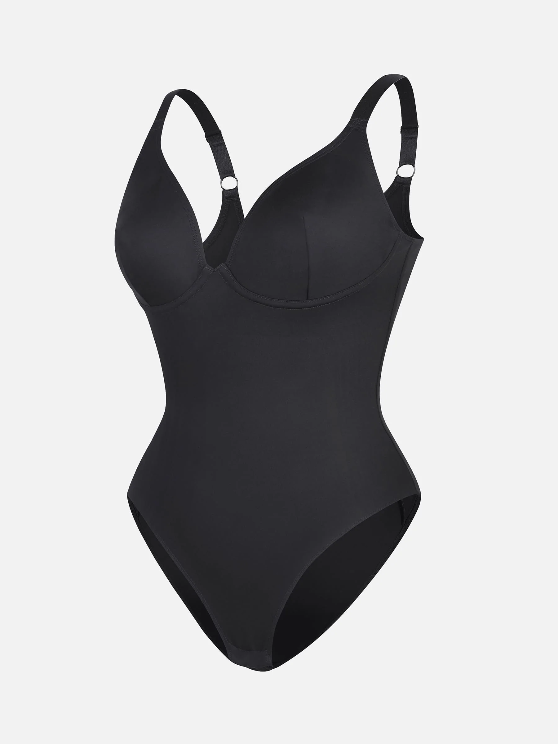 Feelingirl V Neck Tummy Control Shaping Bodysuit - Image 92