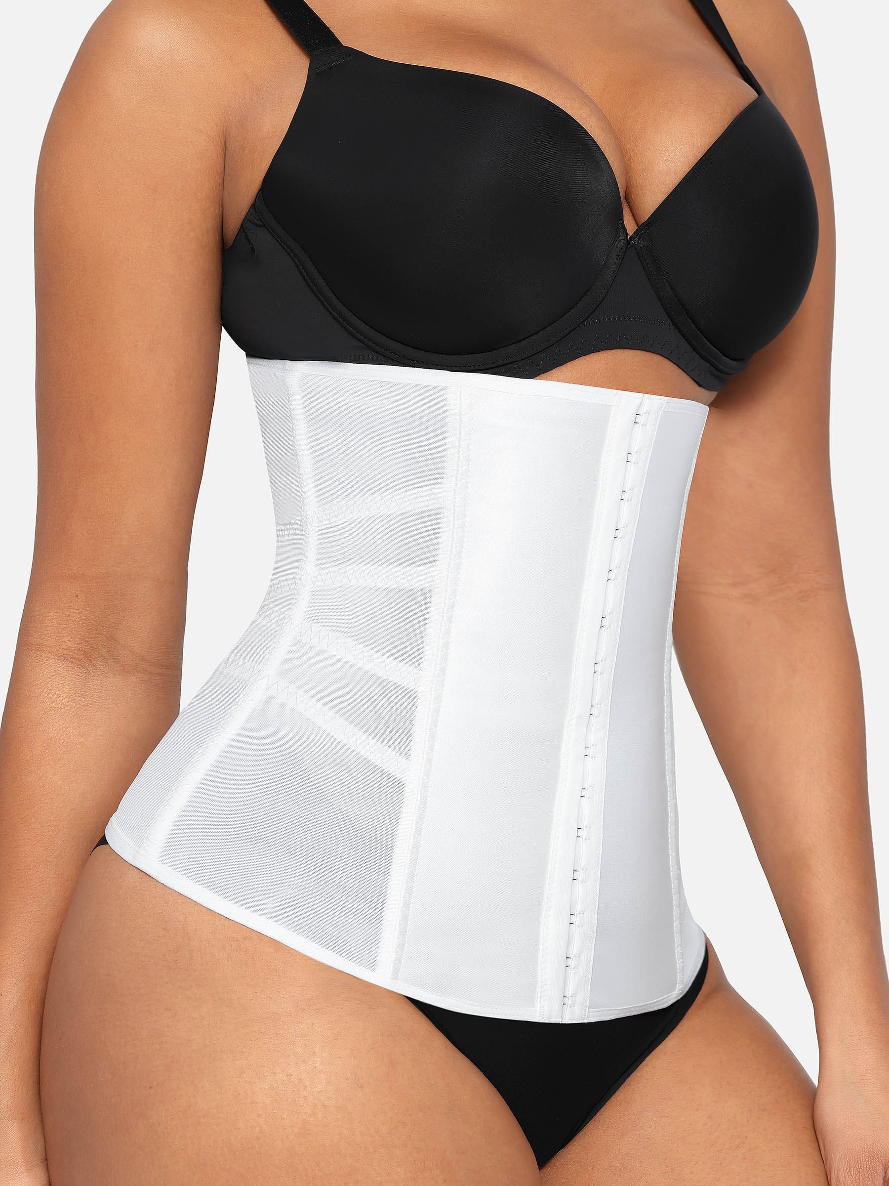 Feelingirl Waist Trainer for Women – Mesh Corset Body Shaper with Steel Bones - Image 3
