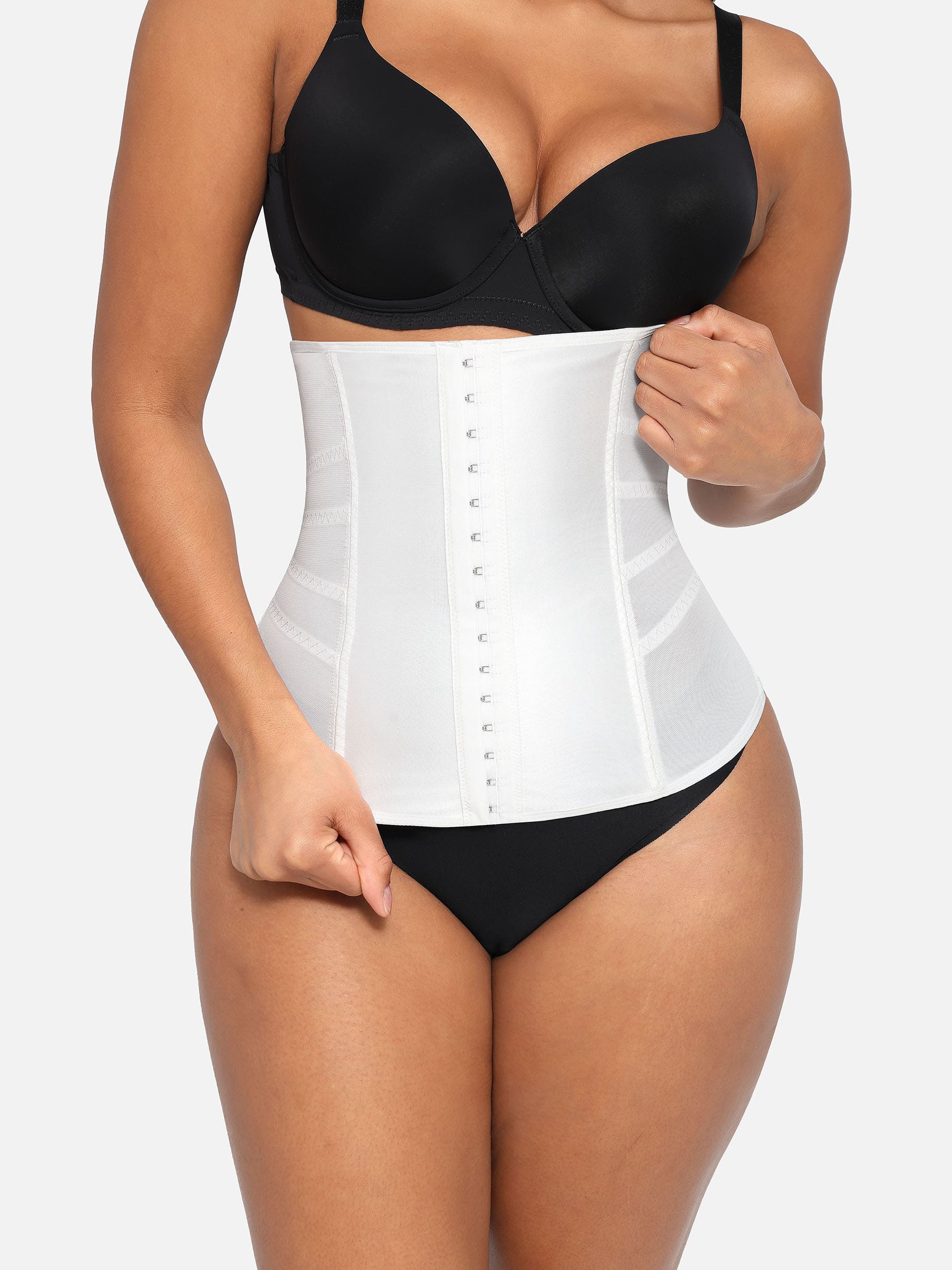 Feelingirl Waist Trainer for Women – Mesh Corset Body Shaper with Steel Bones - Image 6
