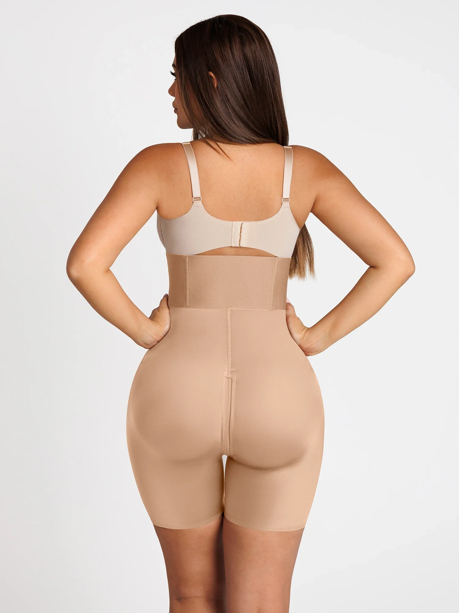 Feelingirl Wide Waistband Tummy Control Butt Lifting Shaping Shorts - Image 13