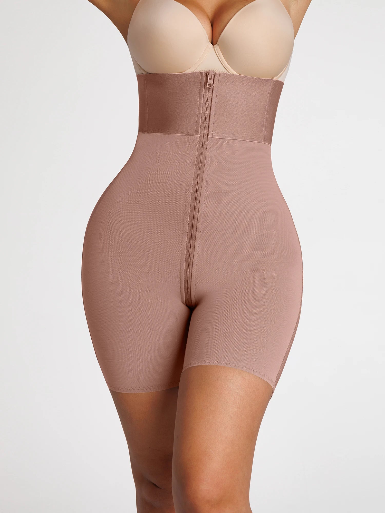 Feelingirl Wide Waistband Tummy Control Butt Lifting Shaping Shorts - Image 16