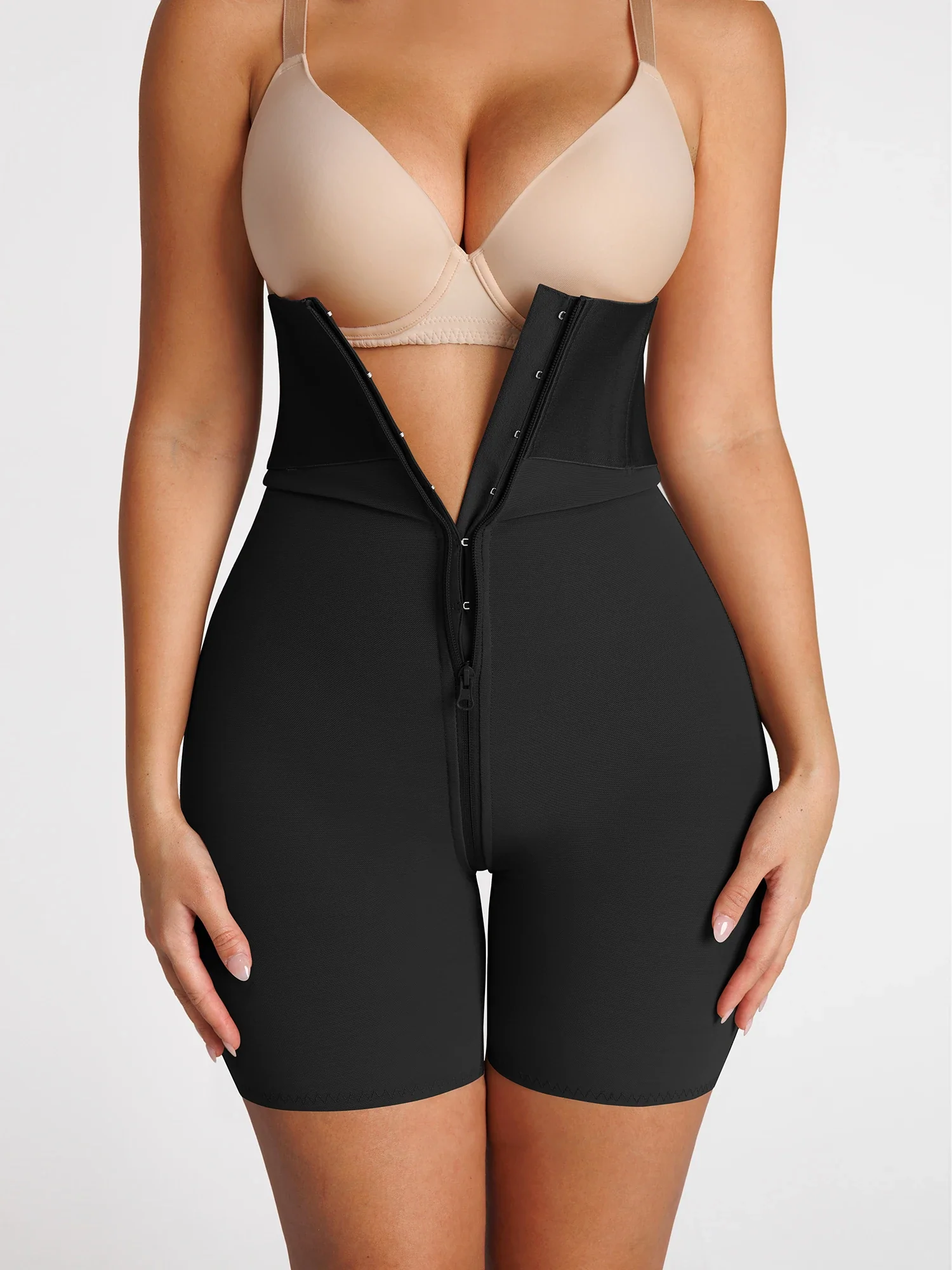 Feelingirl Wide Waistband Tummy Control Butt Lifting Shaping Shorts - Image 3