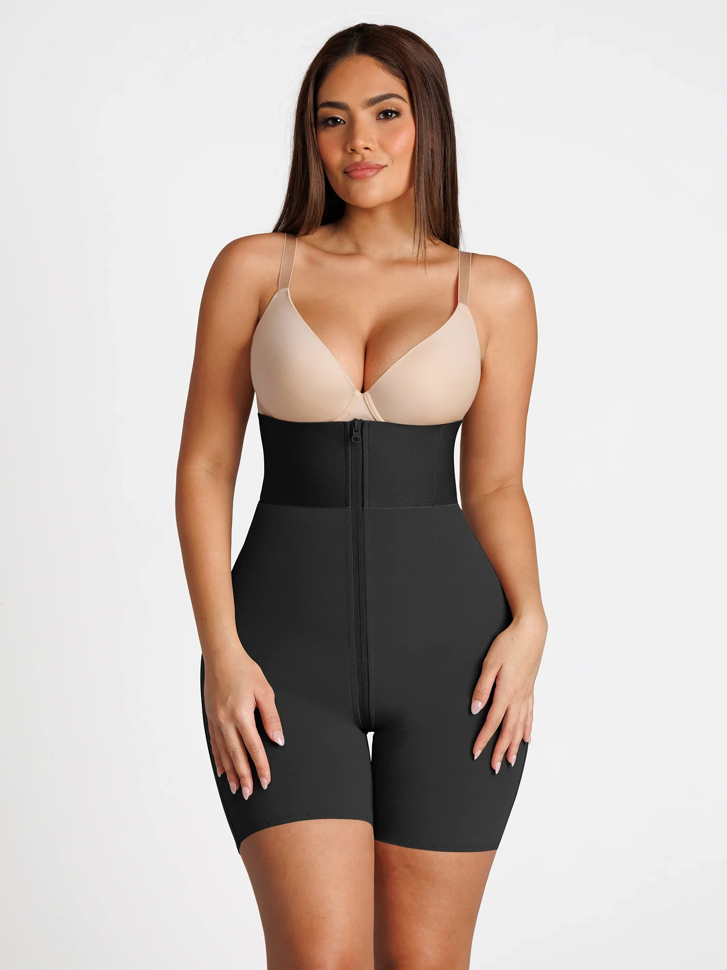 Feelingirl Wide Waistband Tummy Control Butt Lifting Shaping Shorts - Image 4