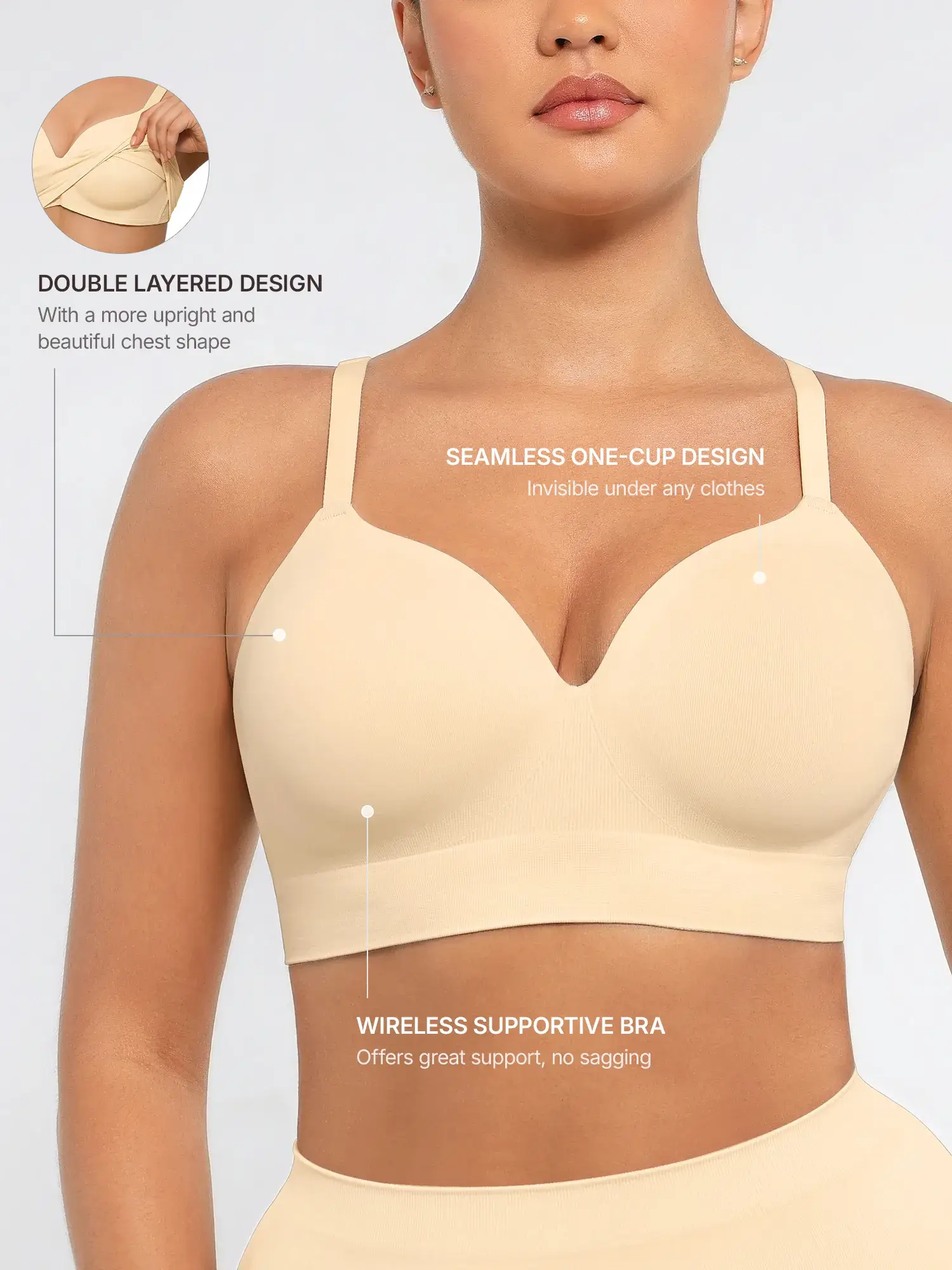 Feelingirl Wireless Push-Up Seamless Comfort Full Coverage Bra - Image 18