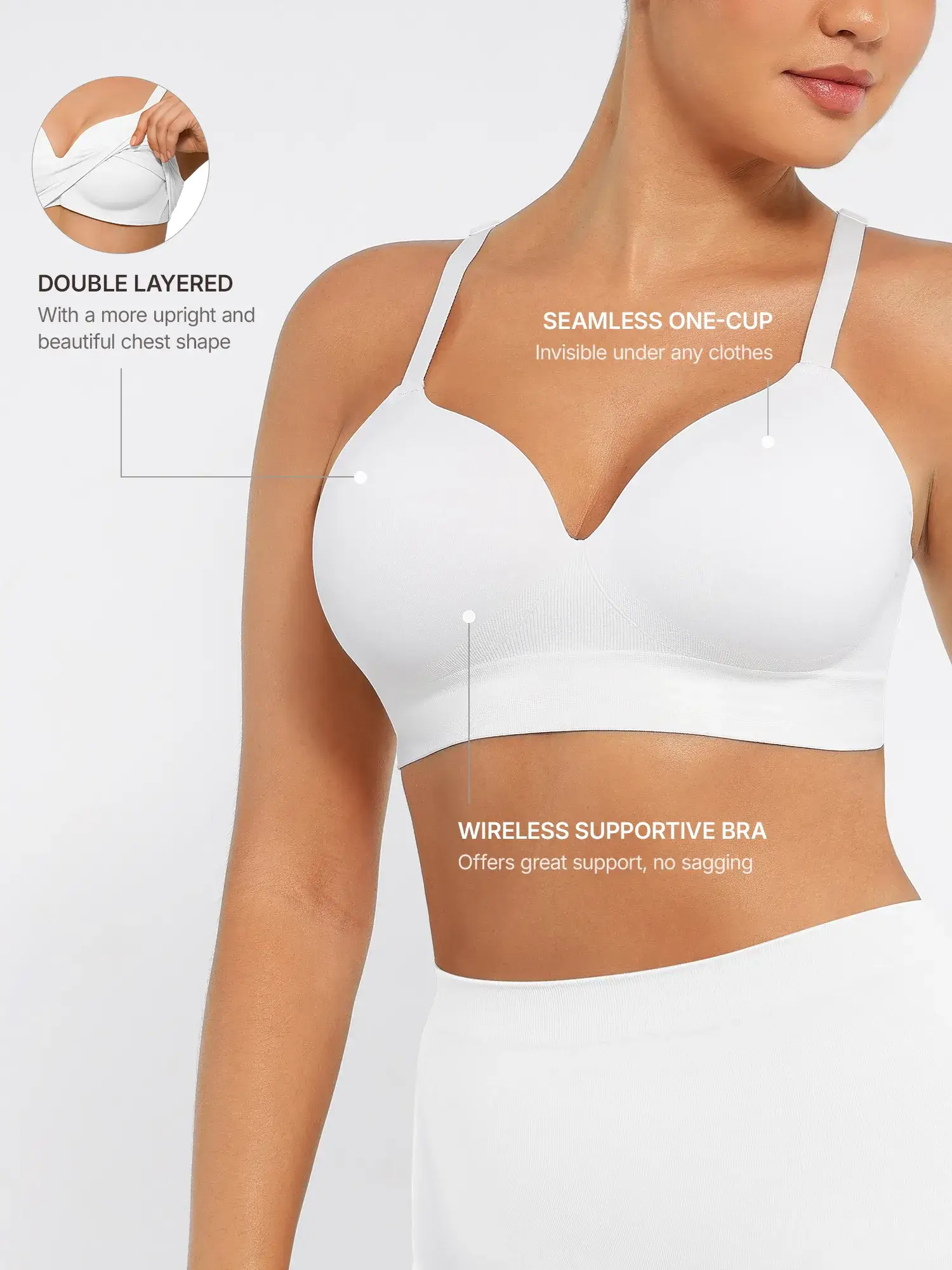 Feelingirl Wireless Push-Up Seamless Comfort Full Coverage Bra - Image 27