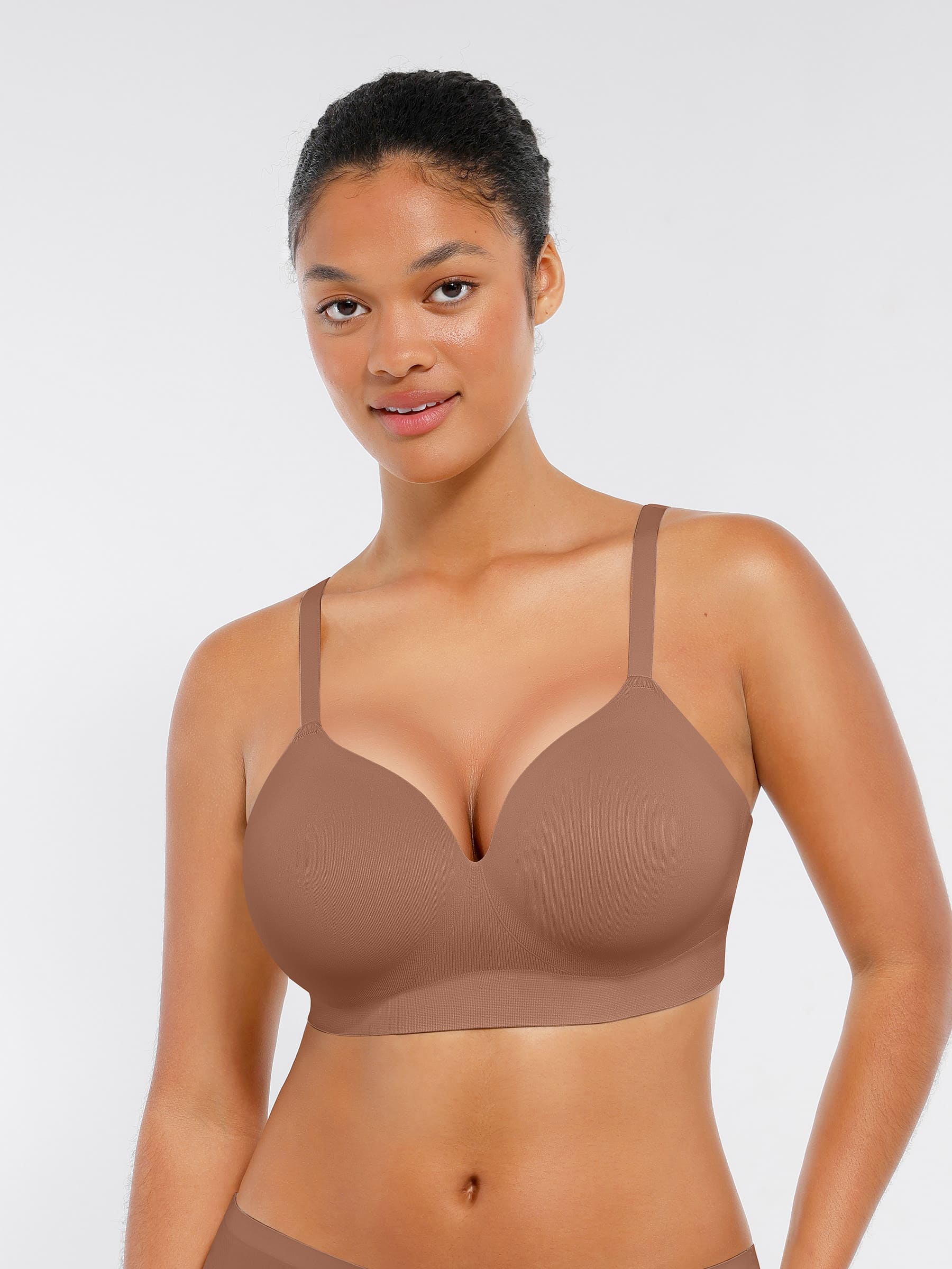 Feelingirl Wireless Seamless Push-Up V-neck Bra - Image 10
