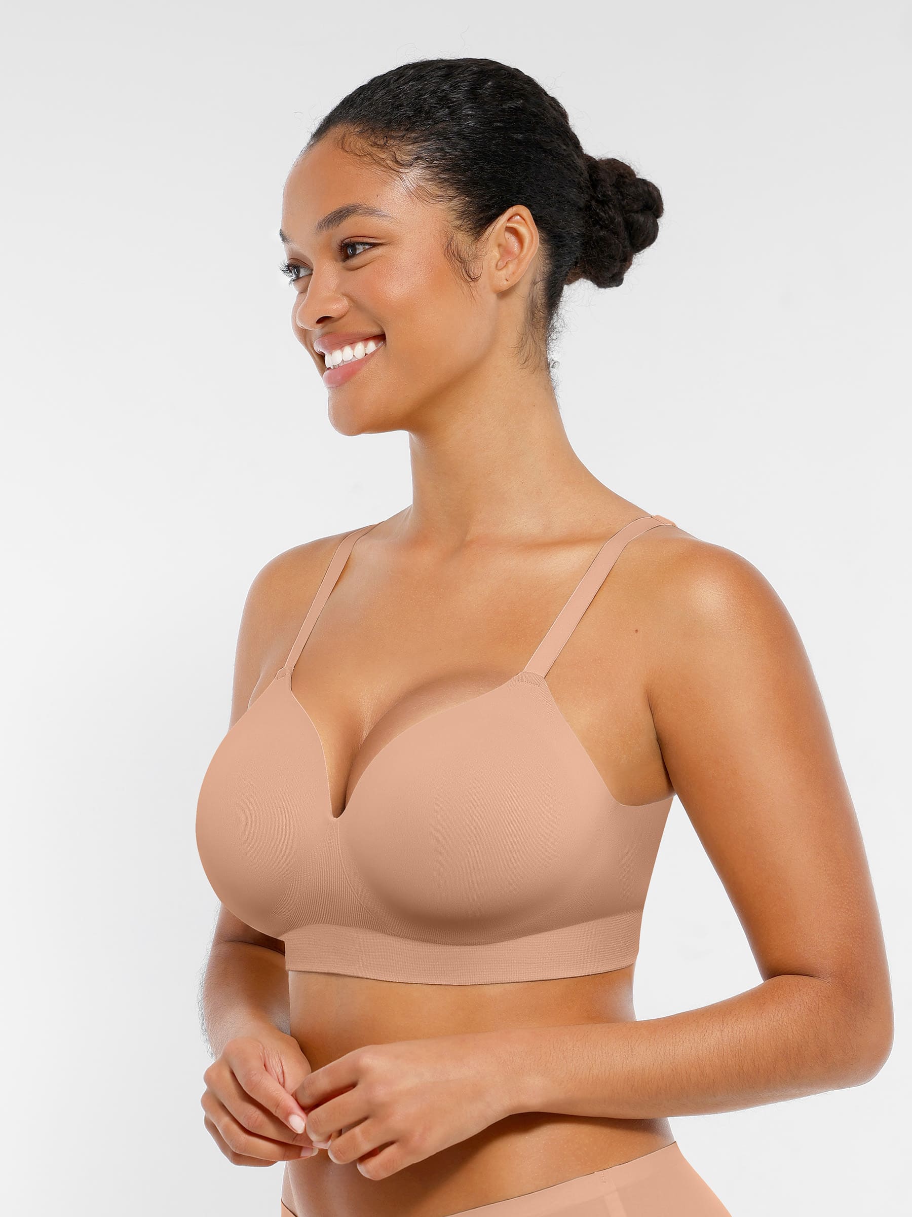 Feelingirl Wireless Seamless Push-Up V-neck Bra - Image 22