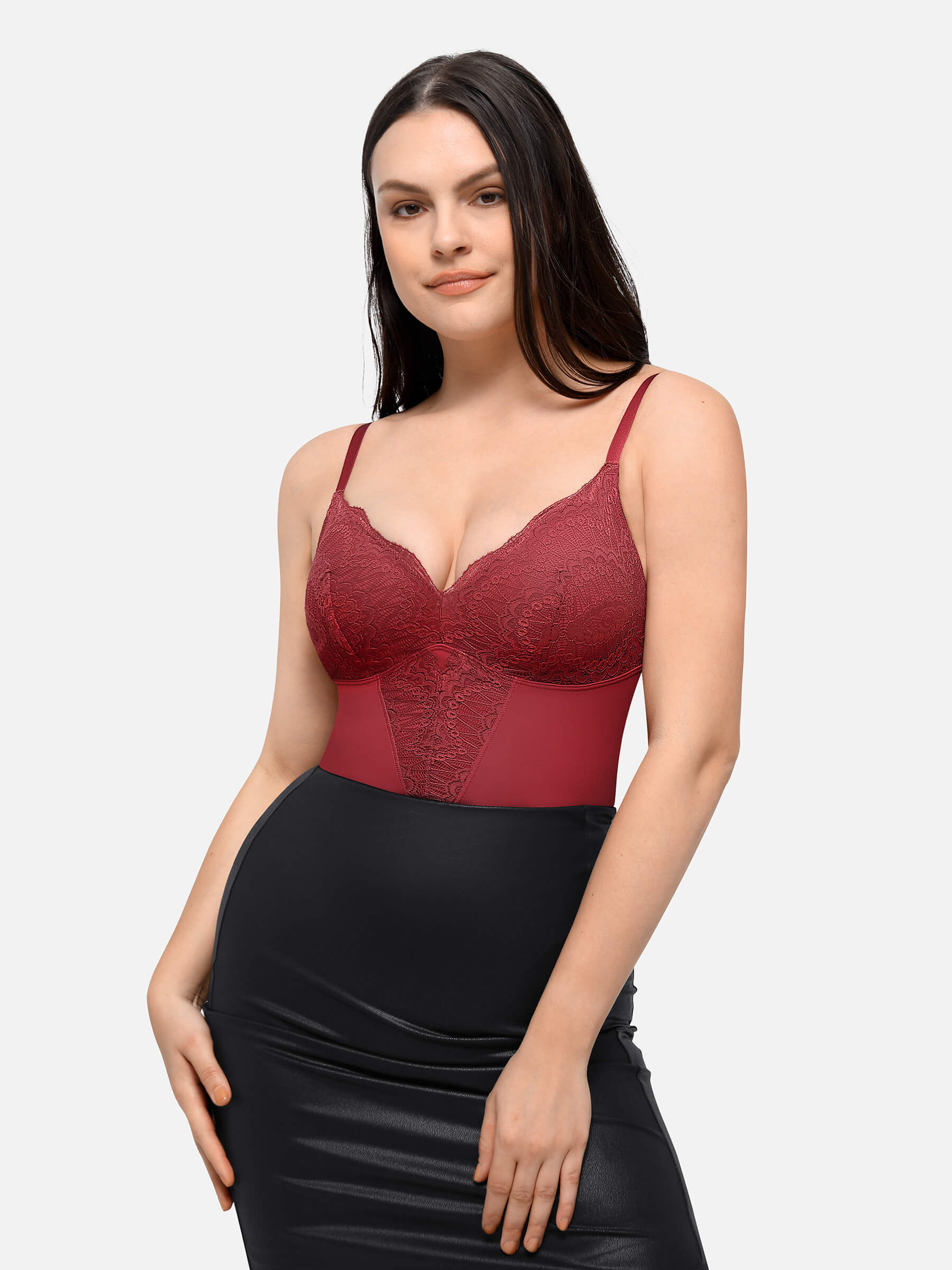 Feelingirl Low-back Ultra-versatile Lace Bodysuit - Image 13