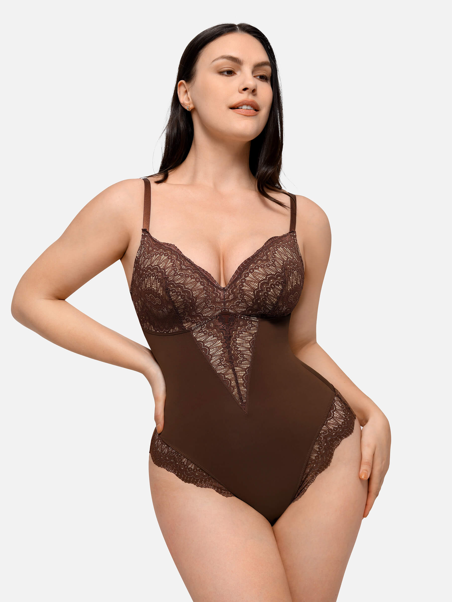 Feelingirl Low-back Ultra-versatile Lace Bodysuit - Image 16