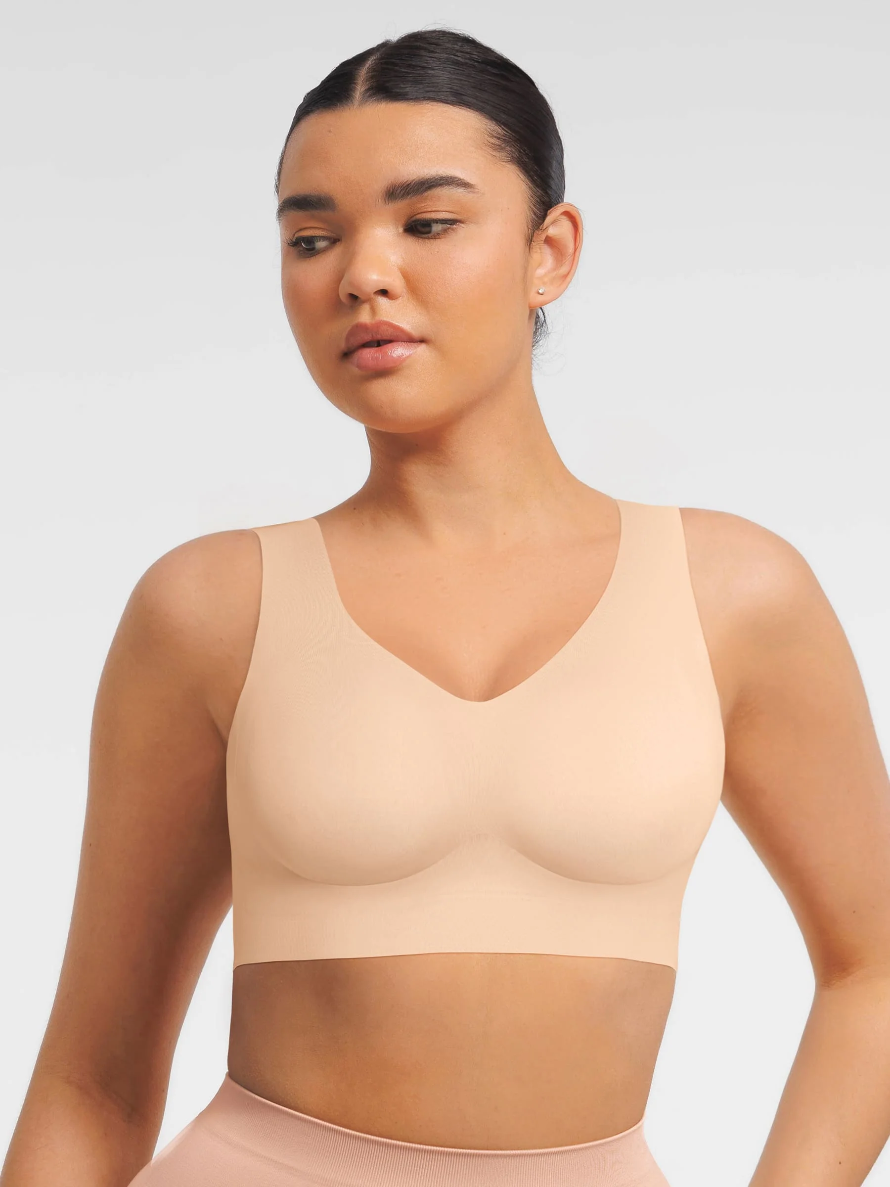 Feelingirl Seamless V Neck Comfort Fit Everyday Bra - Image 7