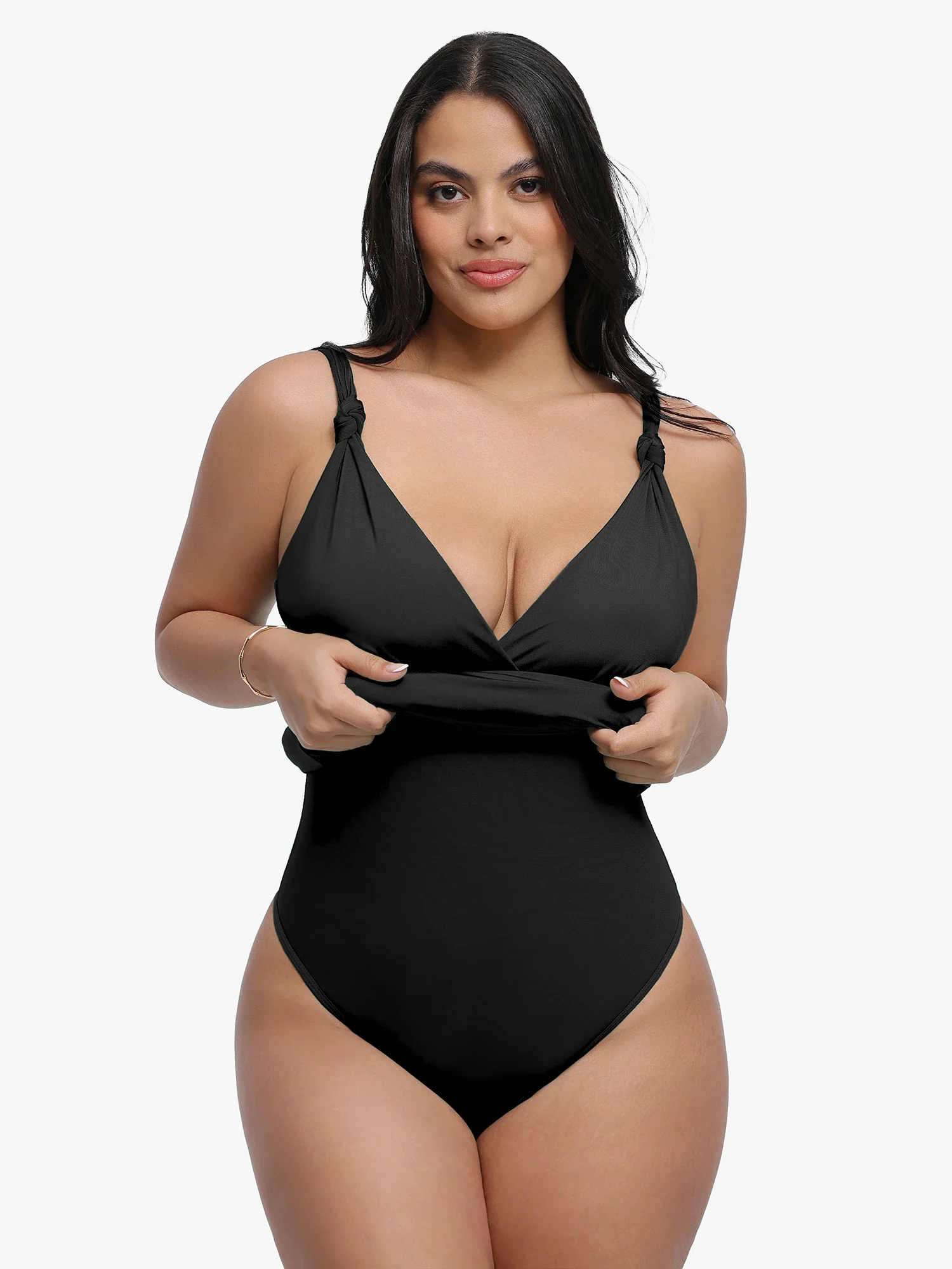 Popilush Shapewear Sculpting Side Slit Mini Dress - Image 4