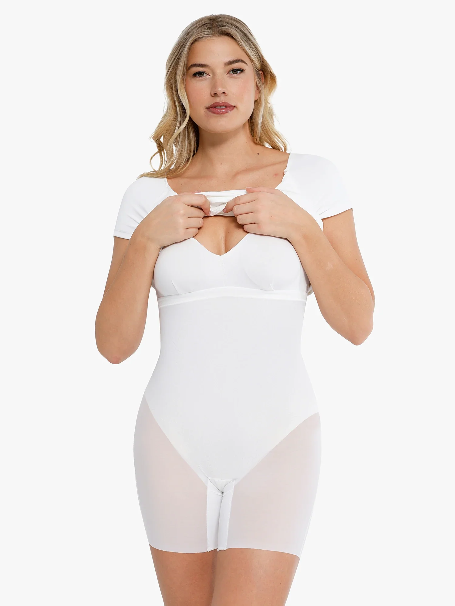 Popilush Shapewear Short Sleeve Perfect Form Sheath Dress - Image 25